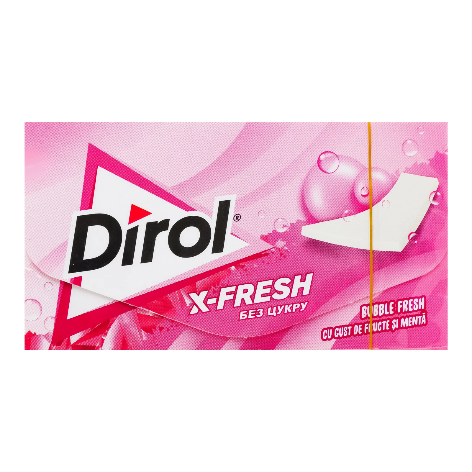Гумка жувальна Dirol X-Fresh Bubble fresh в пластинках без цукру зі смаком фруктів та м'яти 13.5г Фото навігації №:1