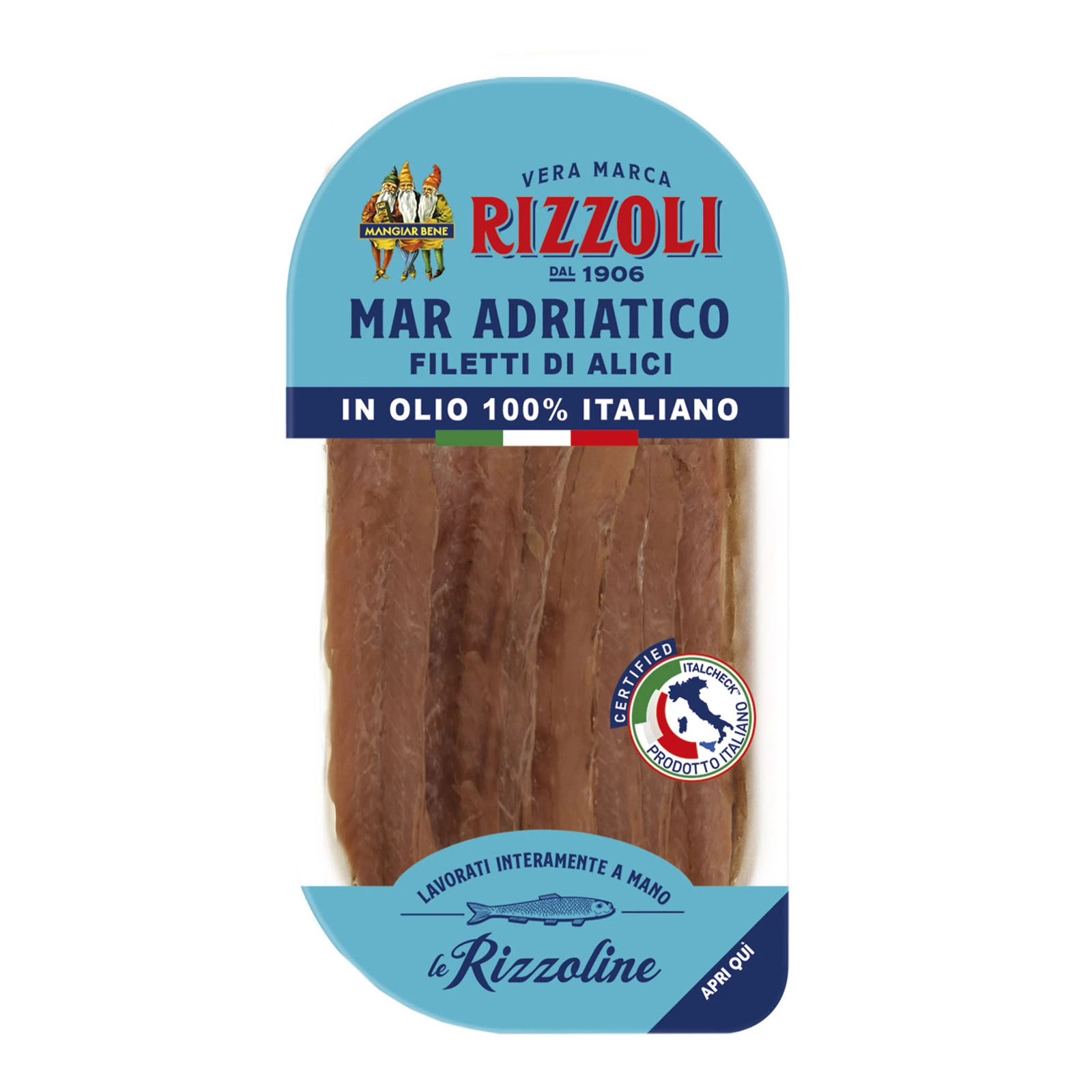 Анчоуси Rizzoli в суміші олій 40г Фото №:1