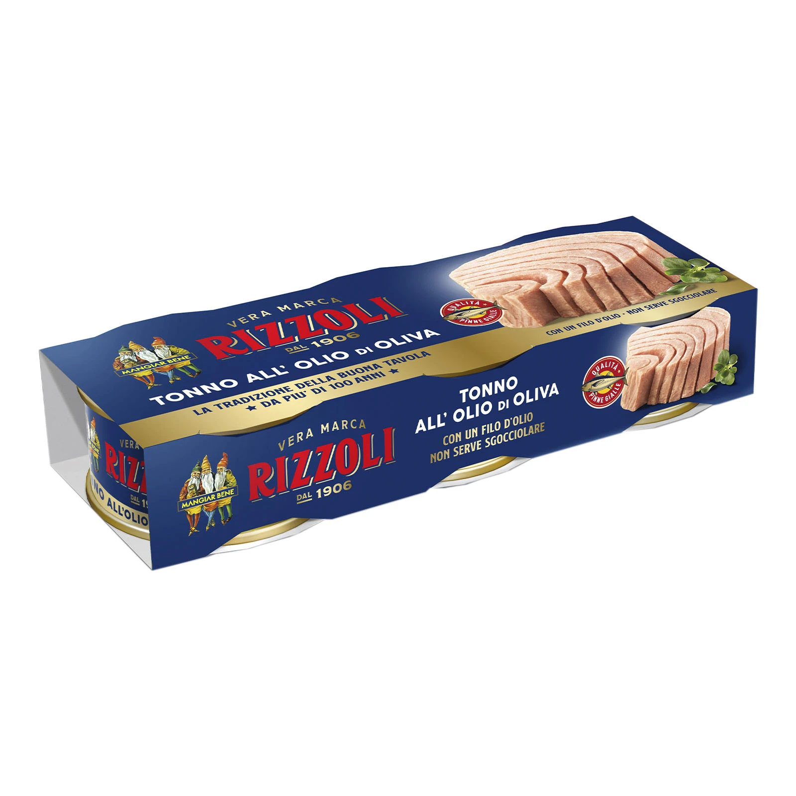 Тунець Rizzoli в оливковій олії 3х65г Фото №:1