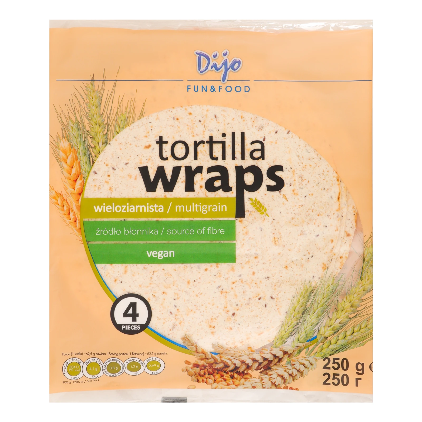 Тортилья Dijo мультизернова 250г Фото №:1