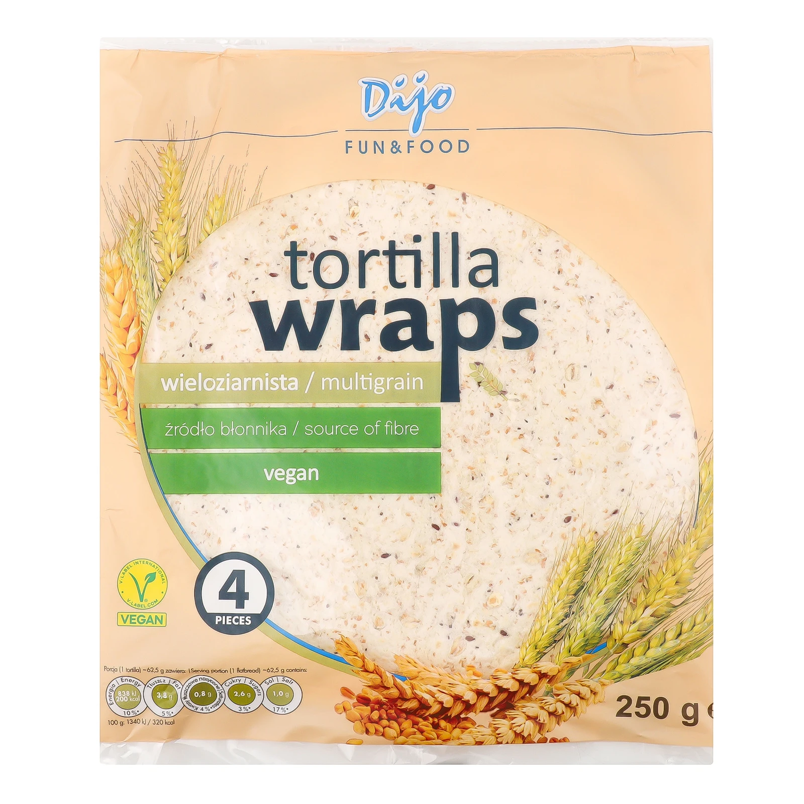 Тортилья Dijo мультизернова 250г Фото №:1