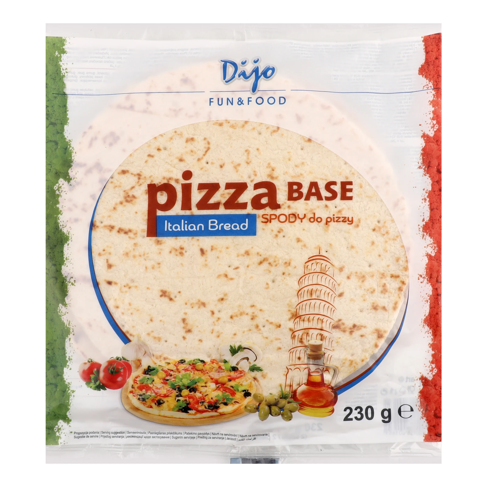 Основа для піци Dijo пшенична запечена 230г Фото №:1