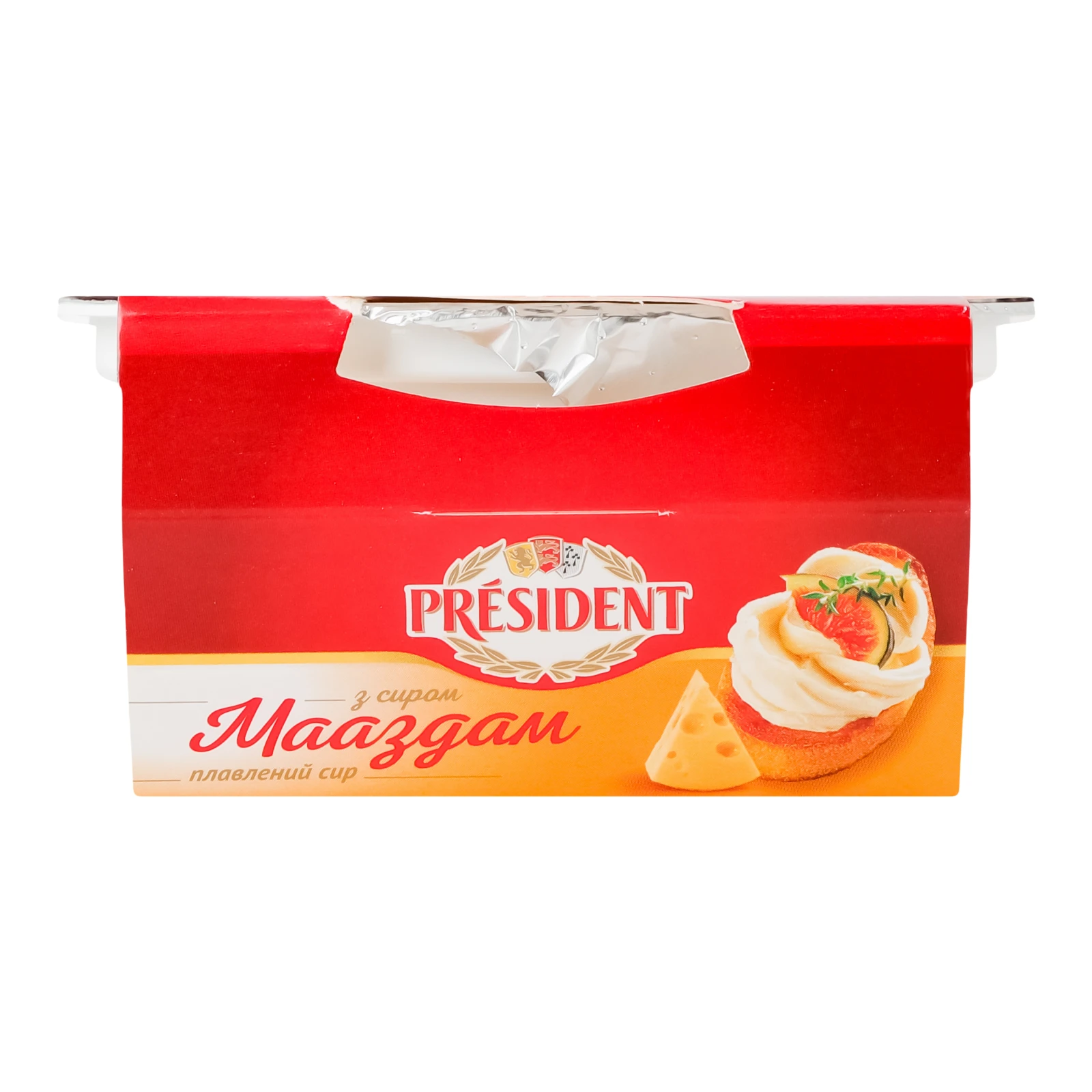 Сир плавлений President з сиром Маасдам 45% 150г Фото №:2