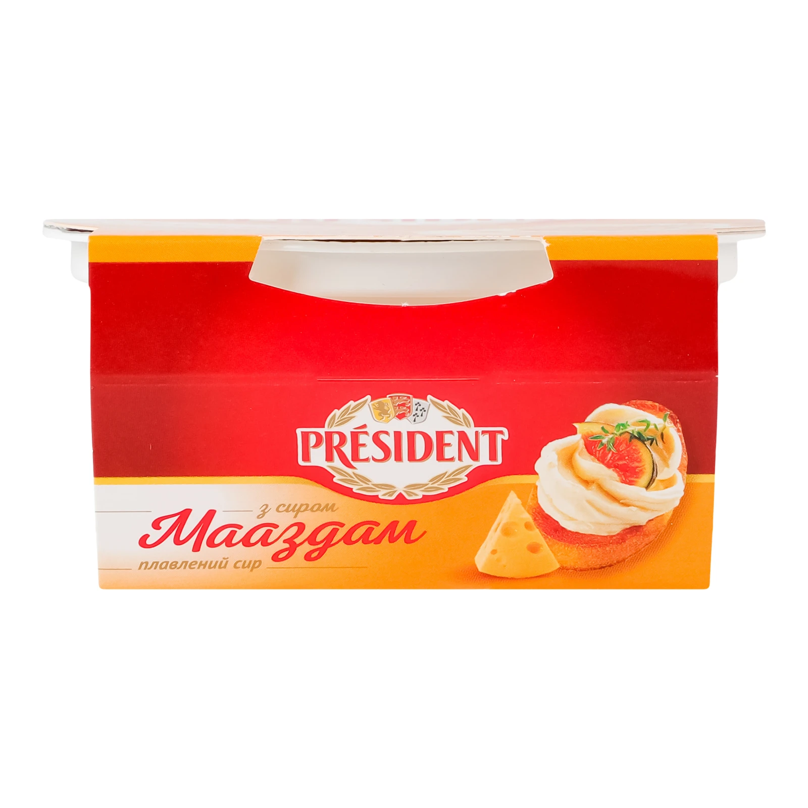 Сир плавлений President з сиром Маасдам 45% 150г Фото №:1