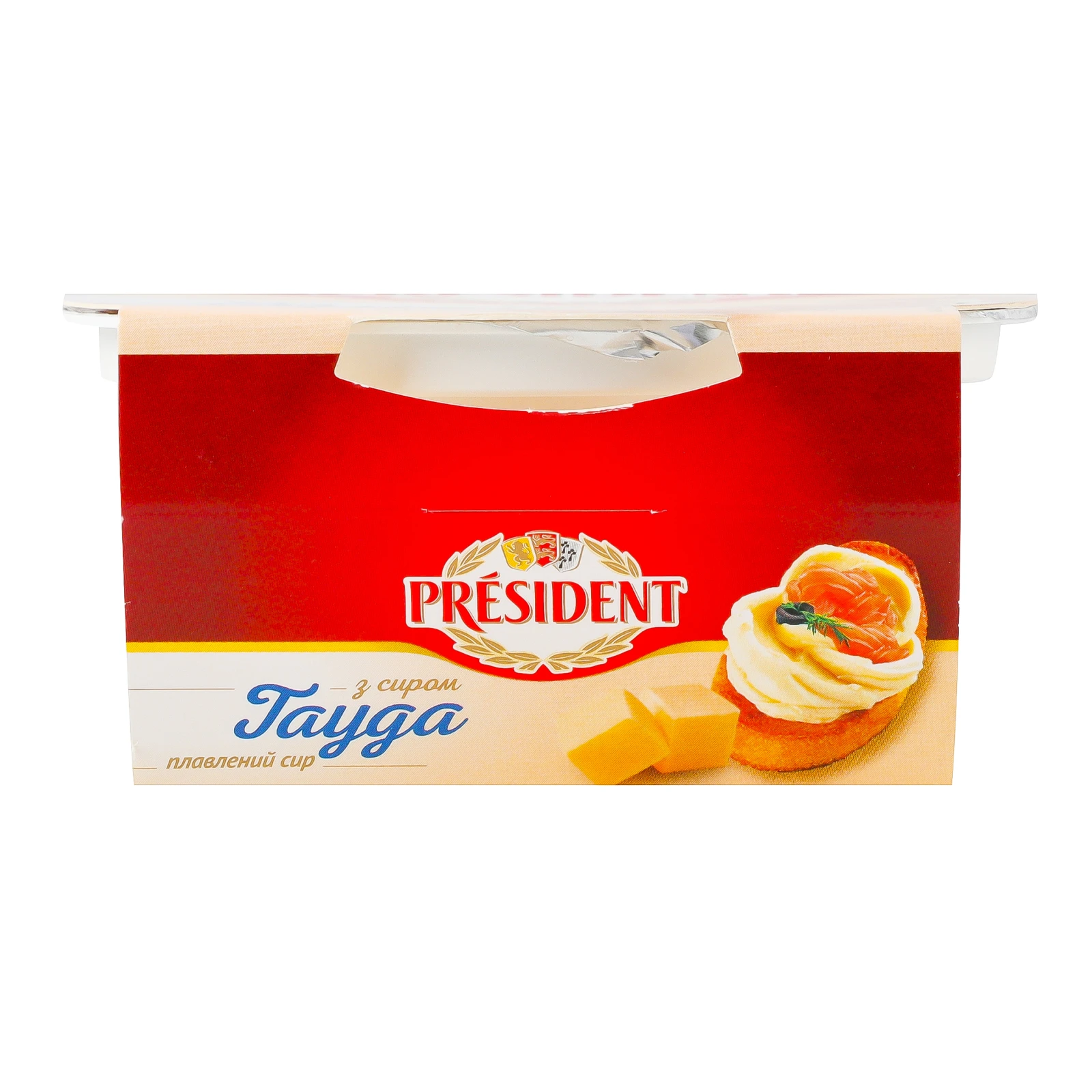 Сир плавлений President з сиром Гауда 45% 150г Фото №:1