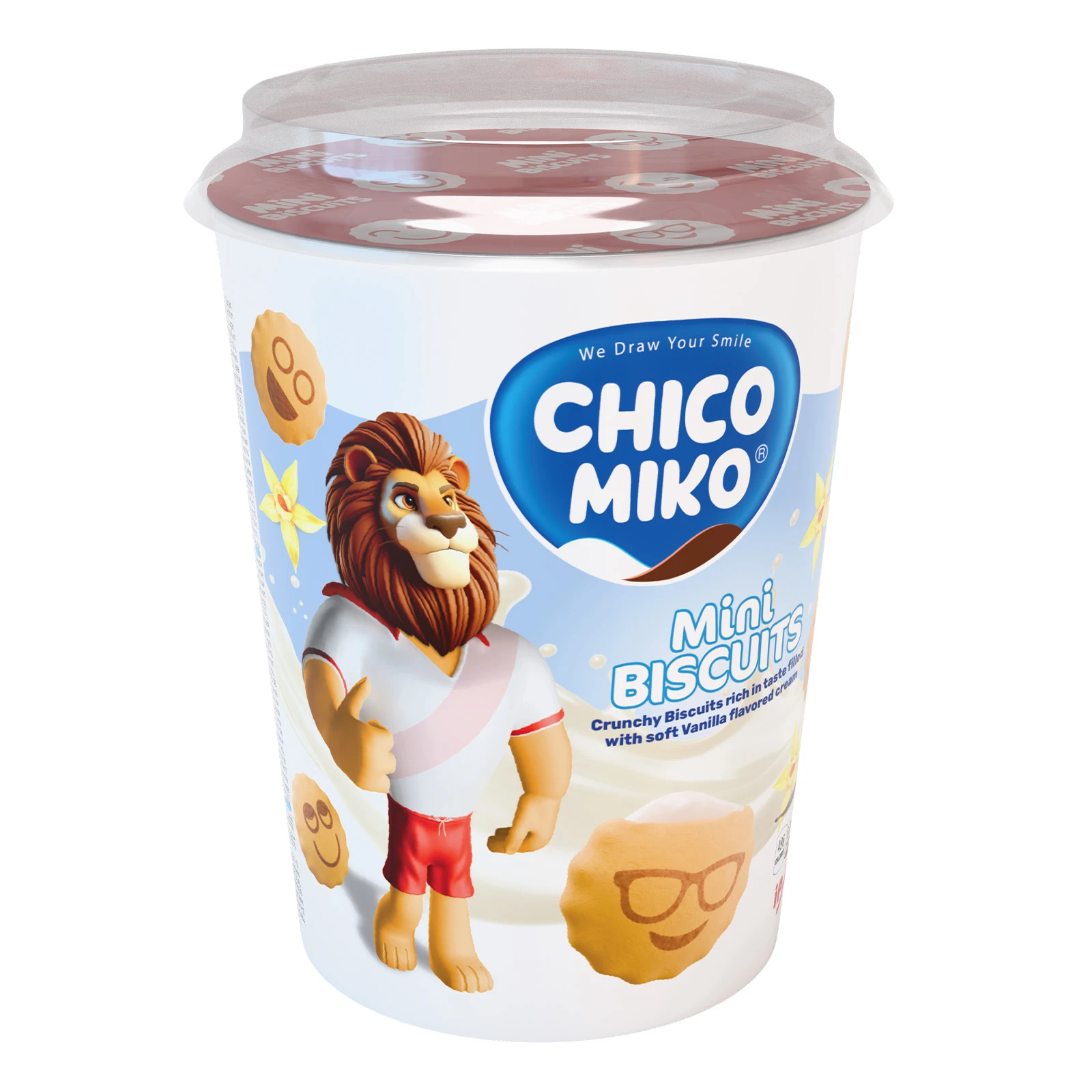 Печиво міні Chico Miko 125г з ванільною начинкою Новинка Фото №:1