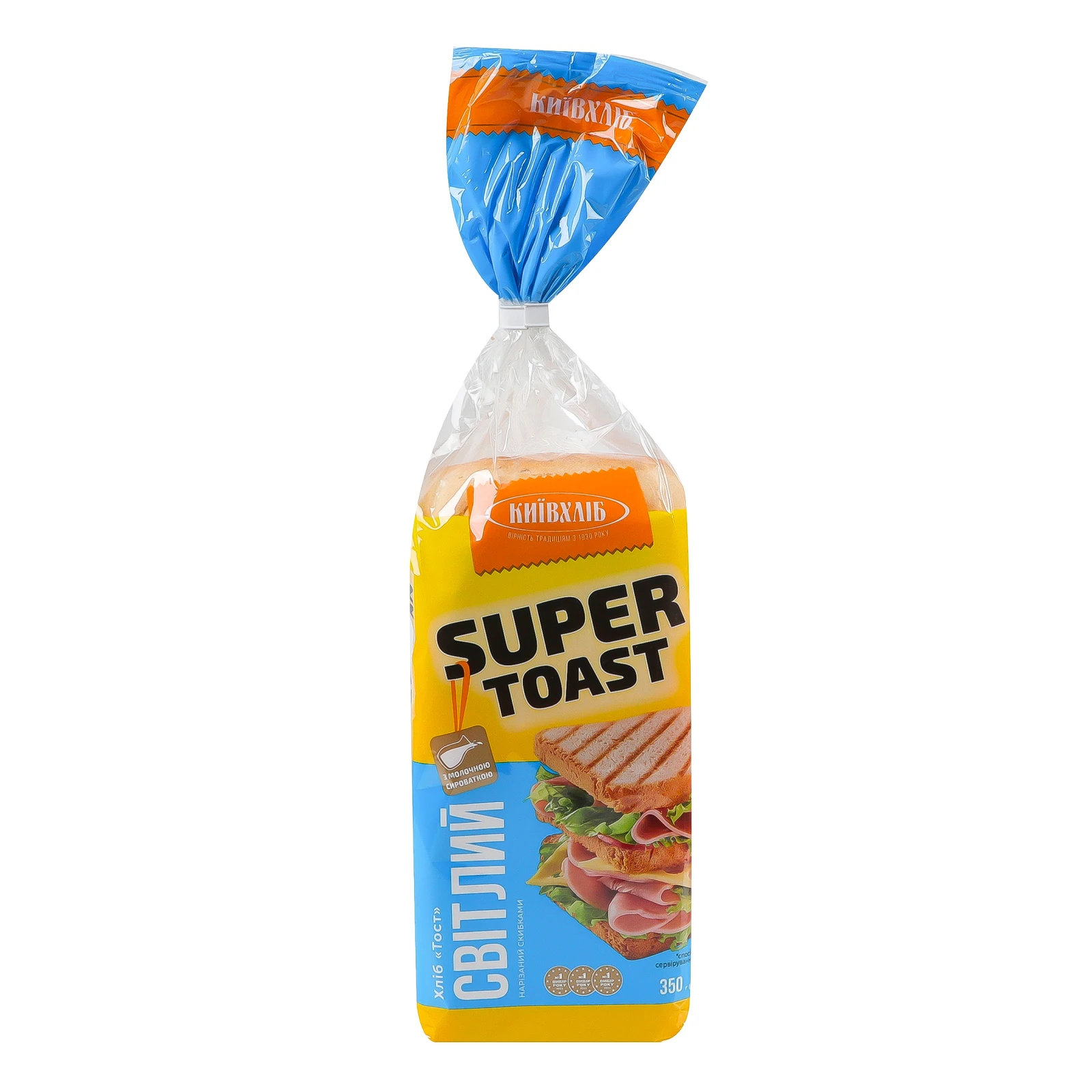 Хліб Київхліб Super toast Тост світлий нарізний 350г Фото №:1