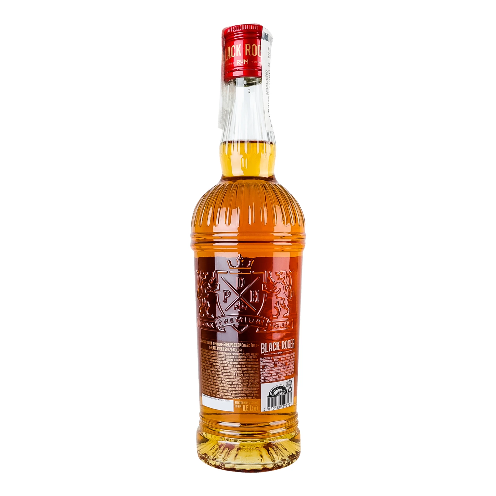 Напій спиртний Black Roger Spiced Gold з ромом 35% 0.5л фото 2