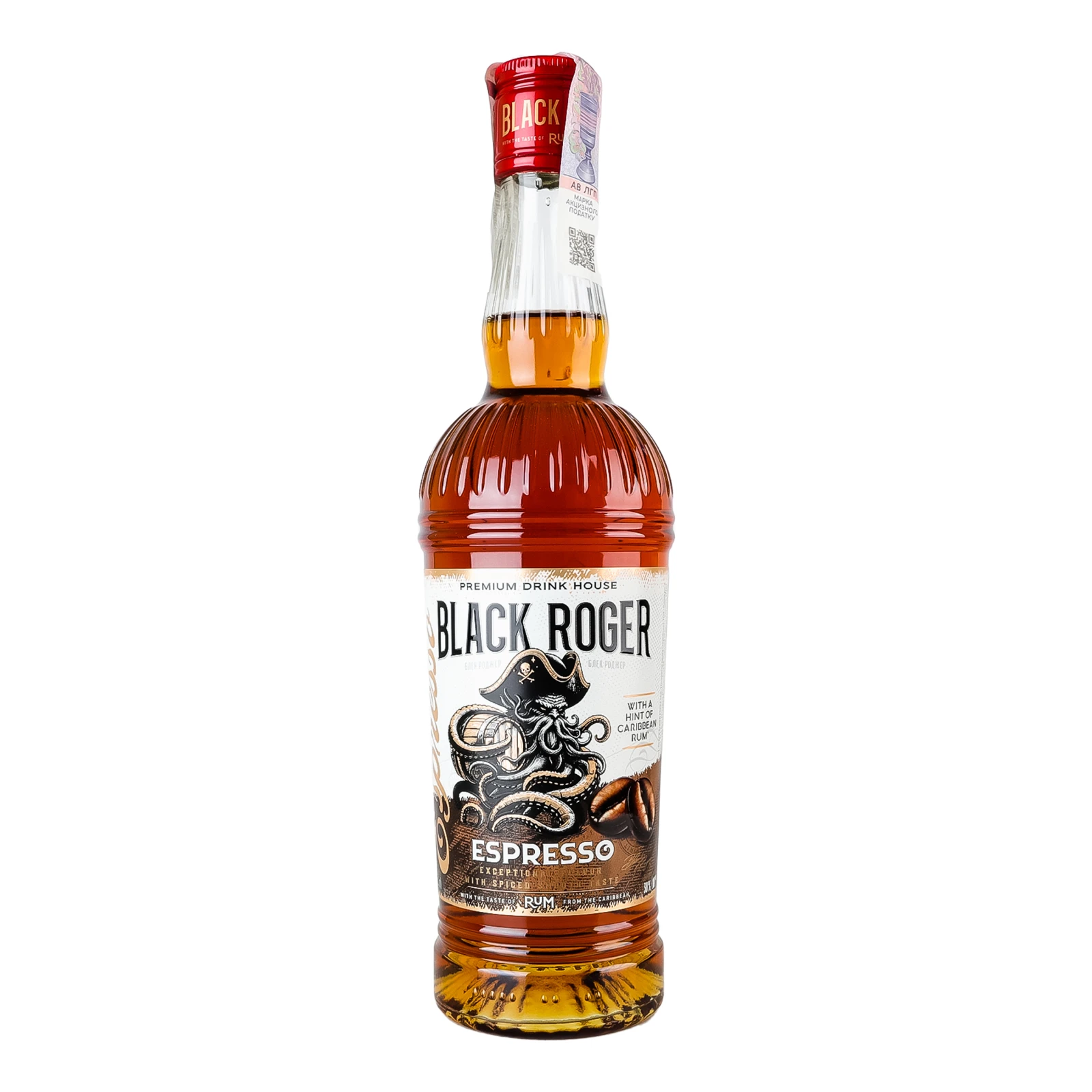 Напій спиртний Black Roger Espresso з ромом 30% 0.5л