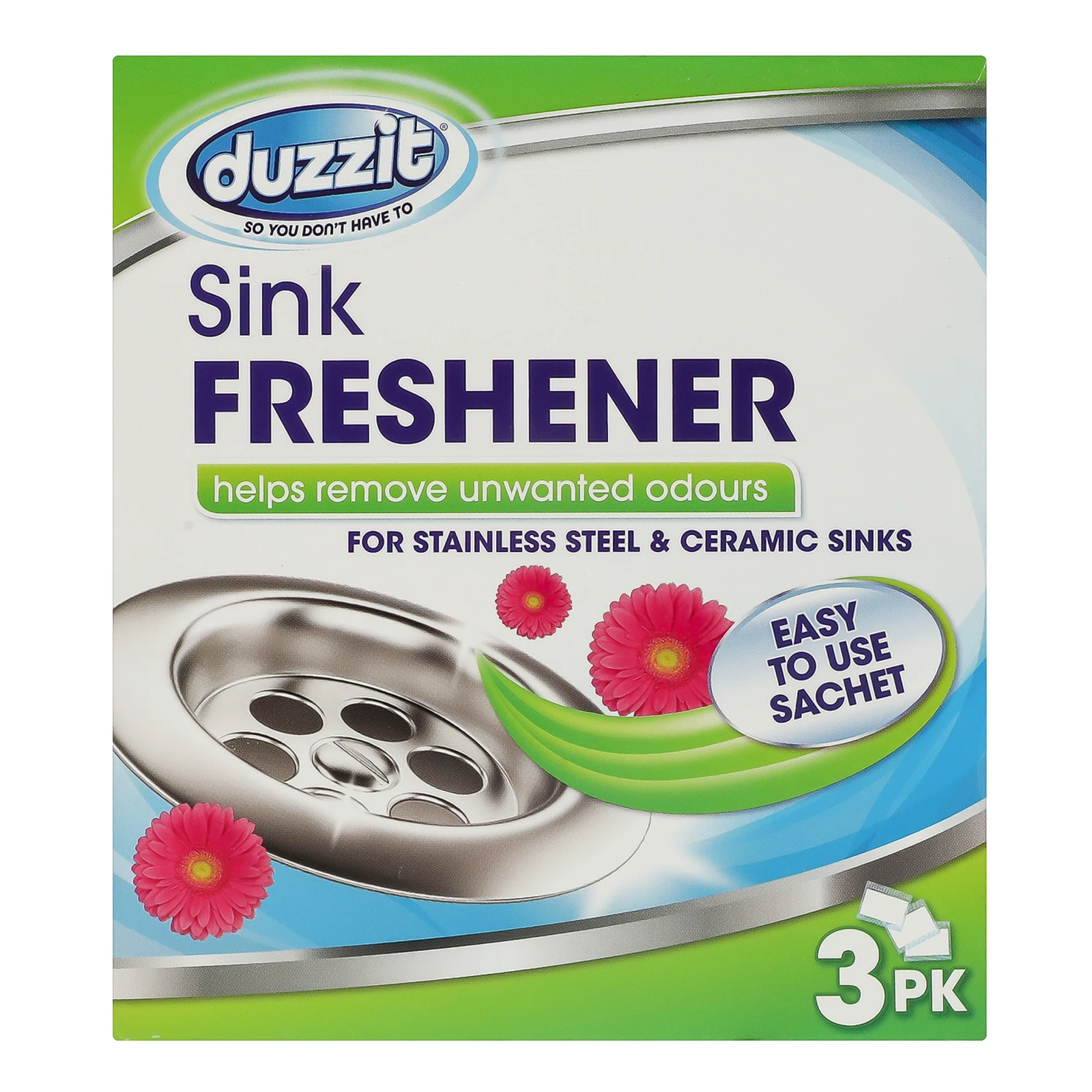 Засіб для чищення та нейтралізації запаху Duzzit для раковини 3х30г Фото №:1