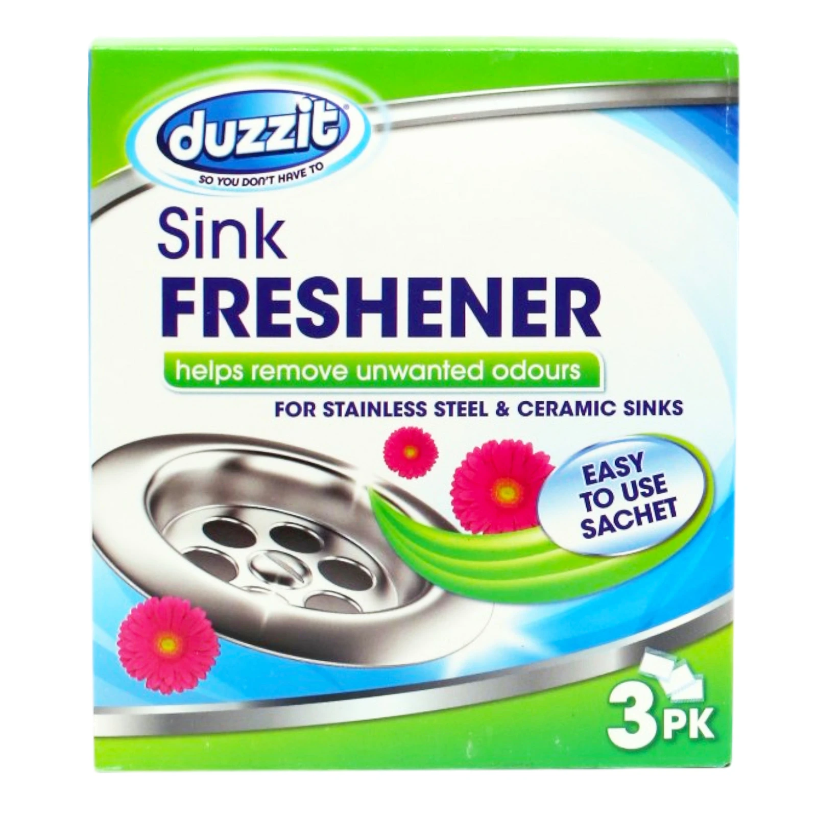 Засіб Duzzit 30г 3шт для чищення та нейтралізації запаху для раковини Новинка Фото №:1