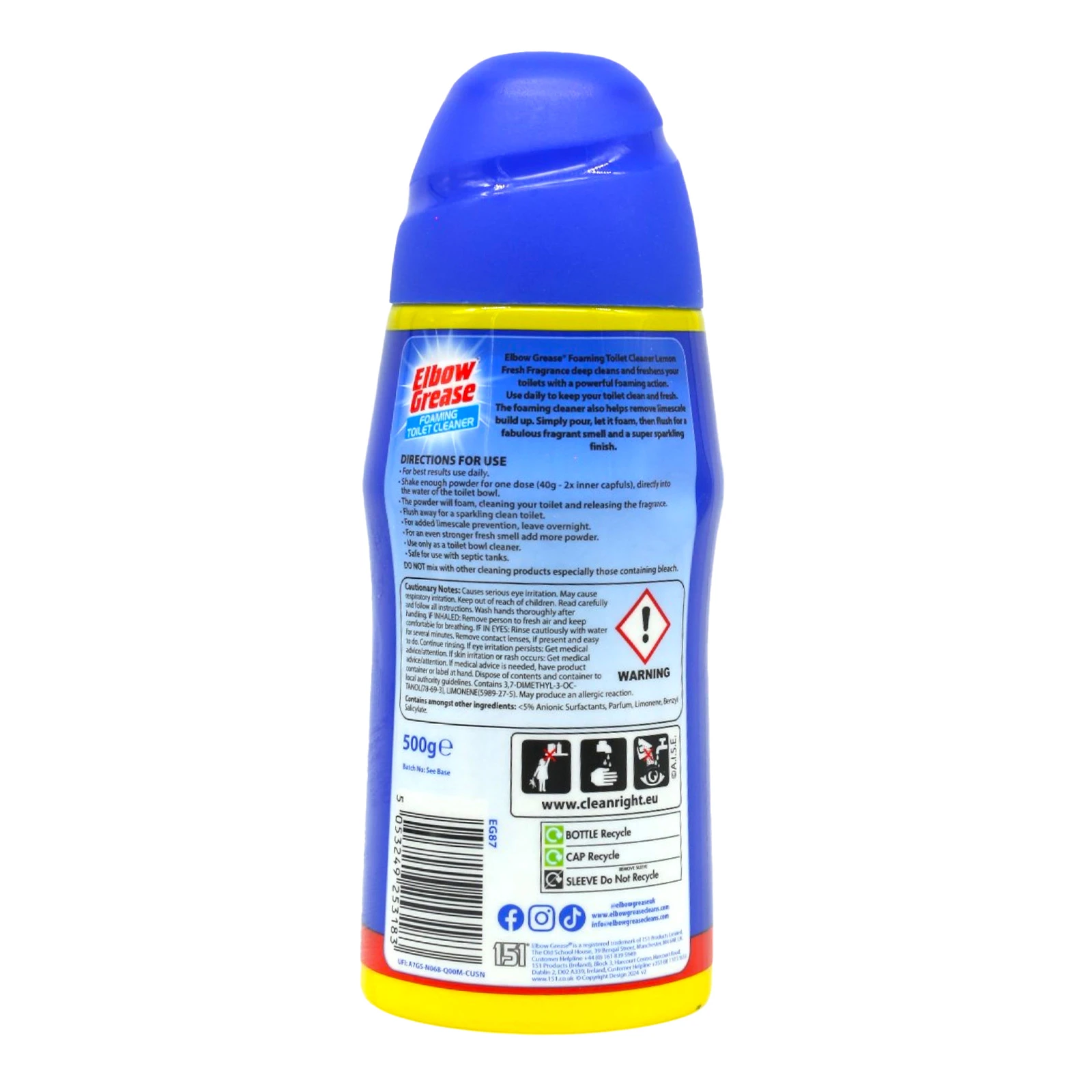 Засіб Elbow Grease 500мл піноутворюючий для чищення унітазу Лимон Новинка Фото №:2