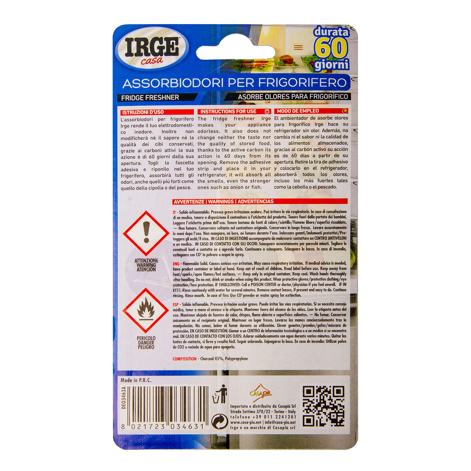 Поглинач запаху в холодильник Irge 60 днів Новинка Фото №:2