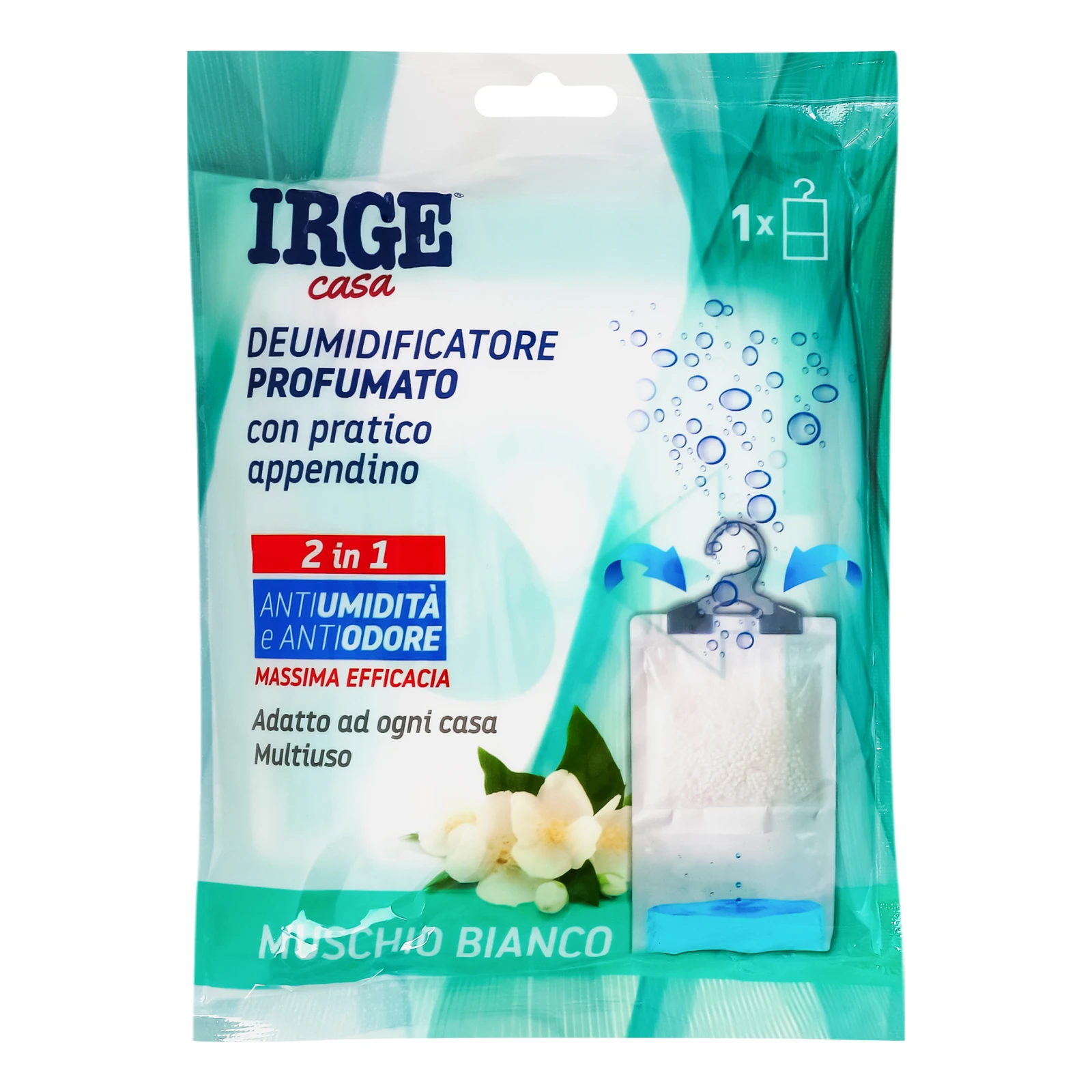 Поглинач запаху і вологи Irge з підвіскою Білий мускус 500мл Фото №:1