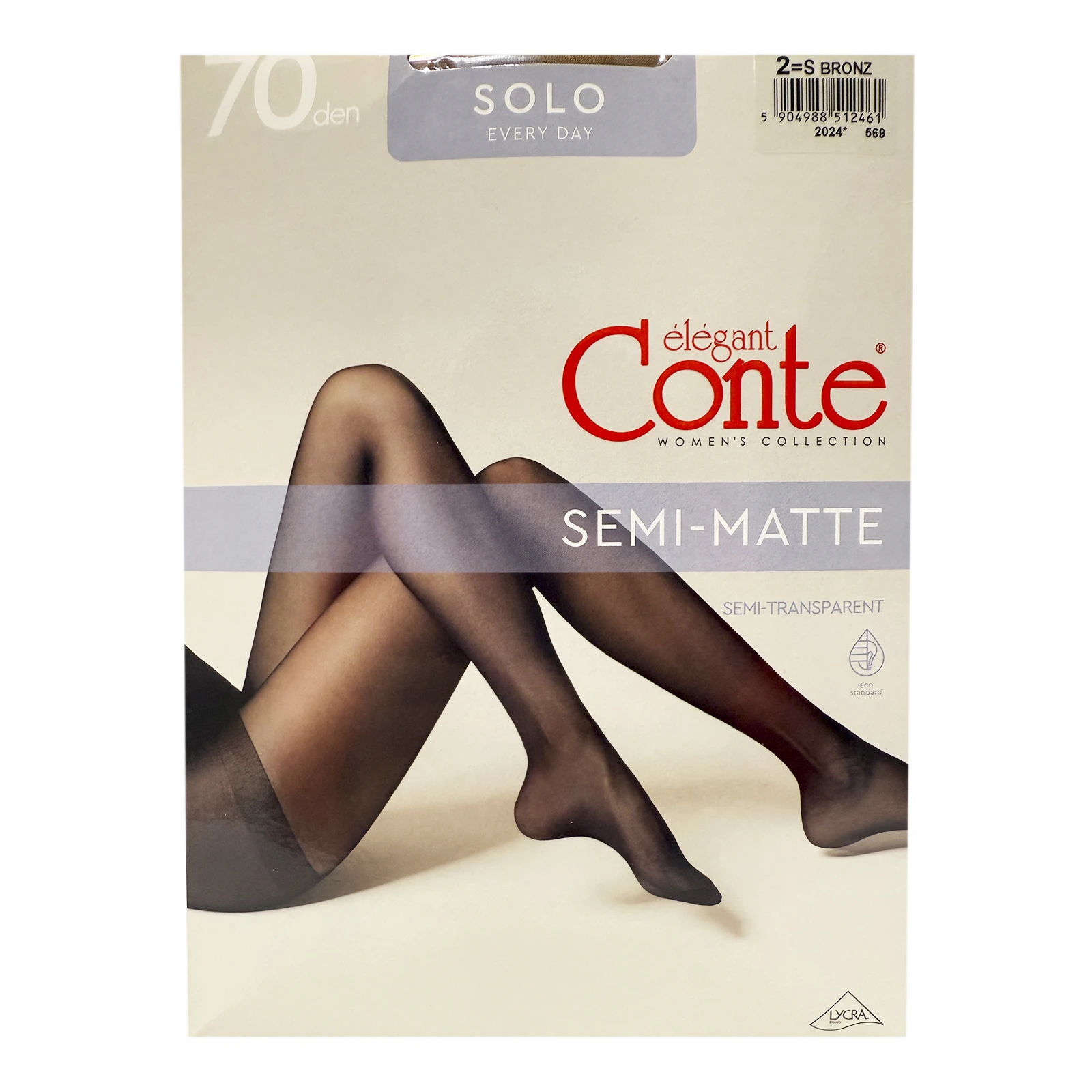 Колготки жіночі Conte elegant Solo 70den 2 bronz Фото №:1