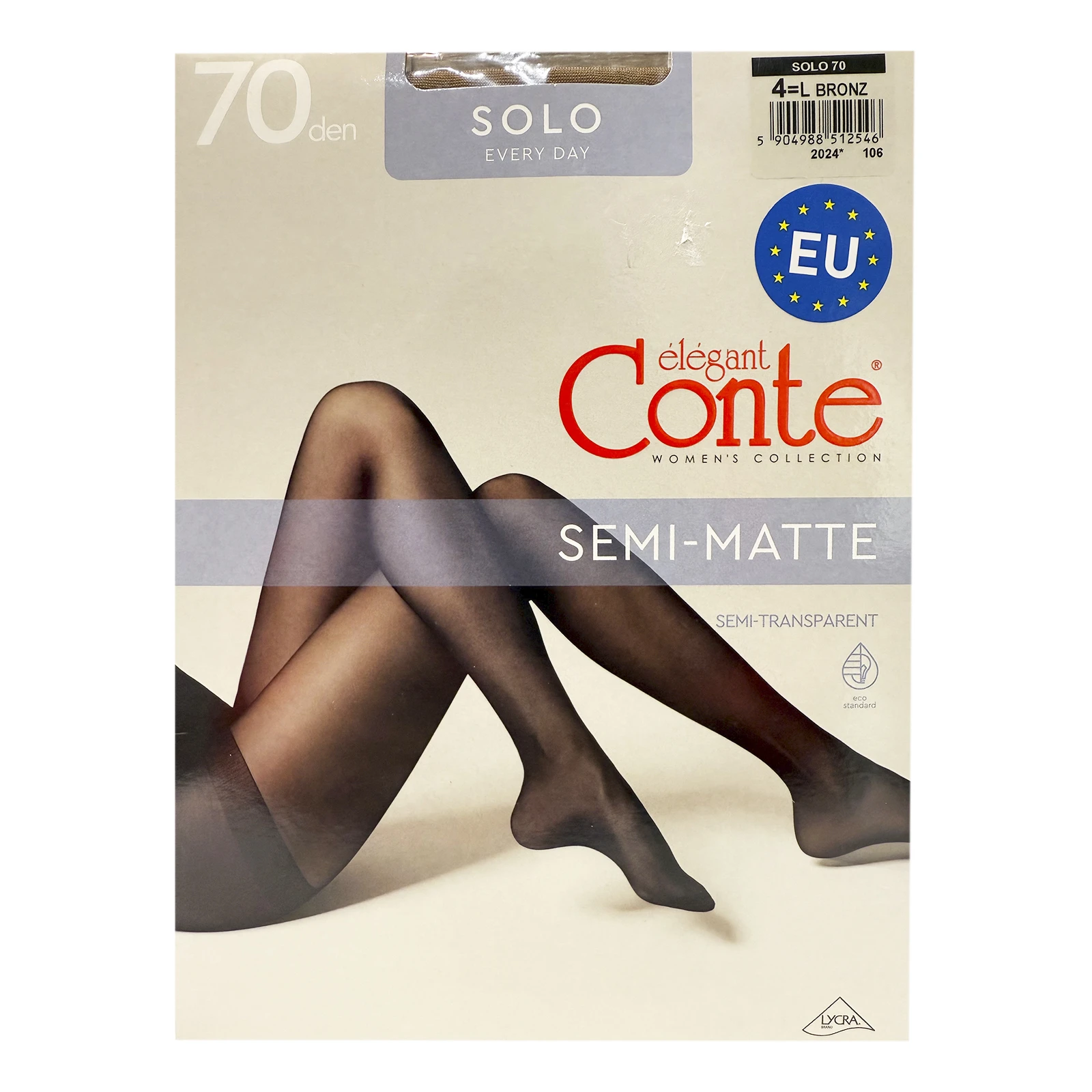 Колготки жіночі Conte elegant Solo 70den 4 bronz Фото №:1