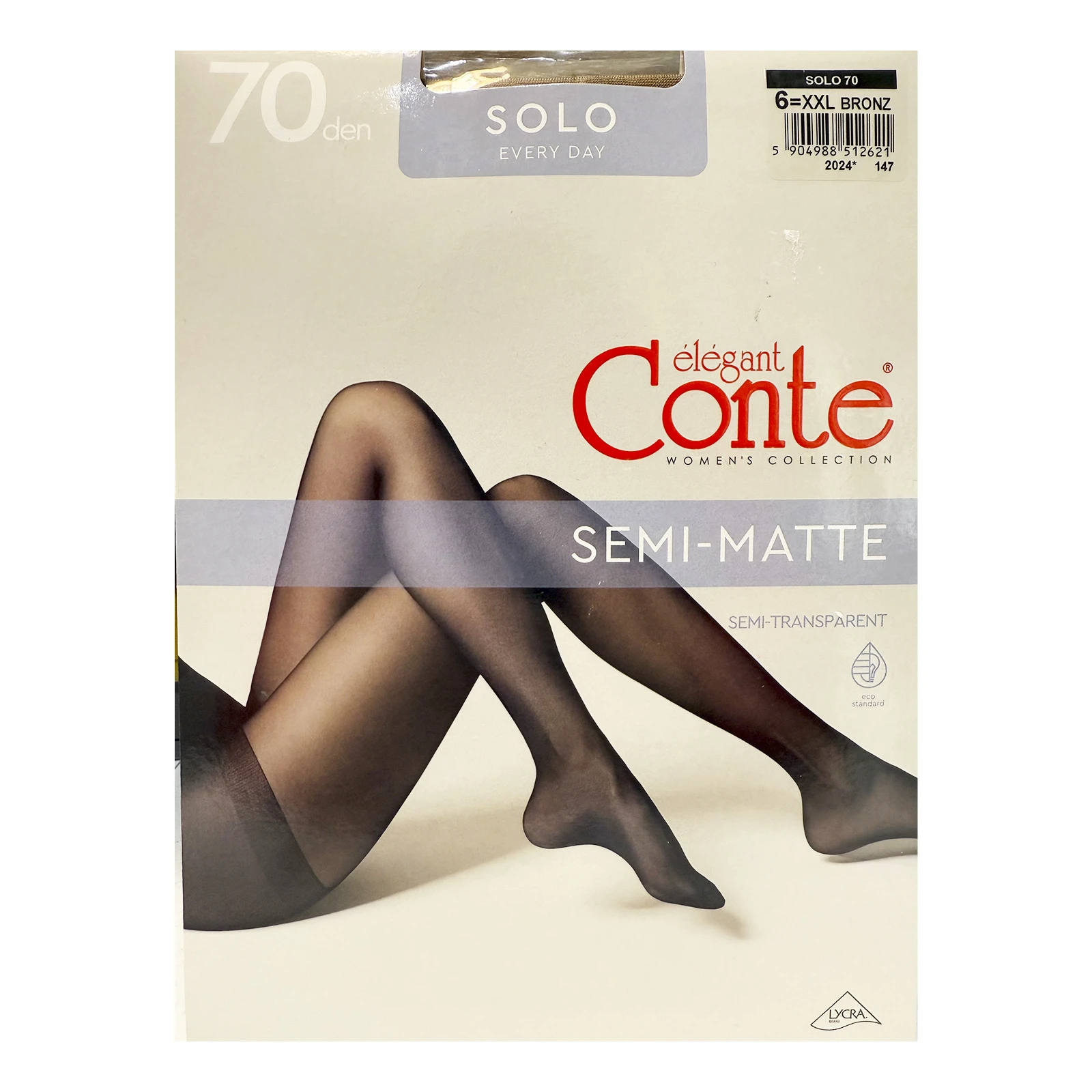 Колготки жіночі Conte elegant Solo 70den 6 bronz Фото №:1