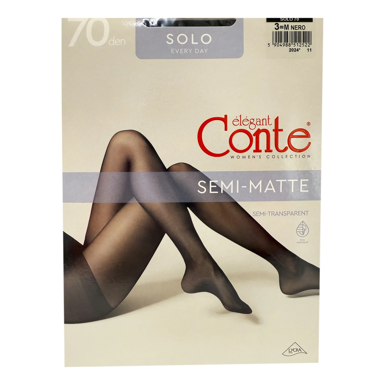 Колготки жіночі Conte elegant Solo 70den 3 nero Фото №:1