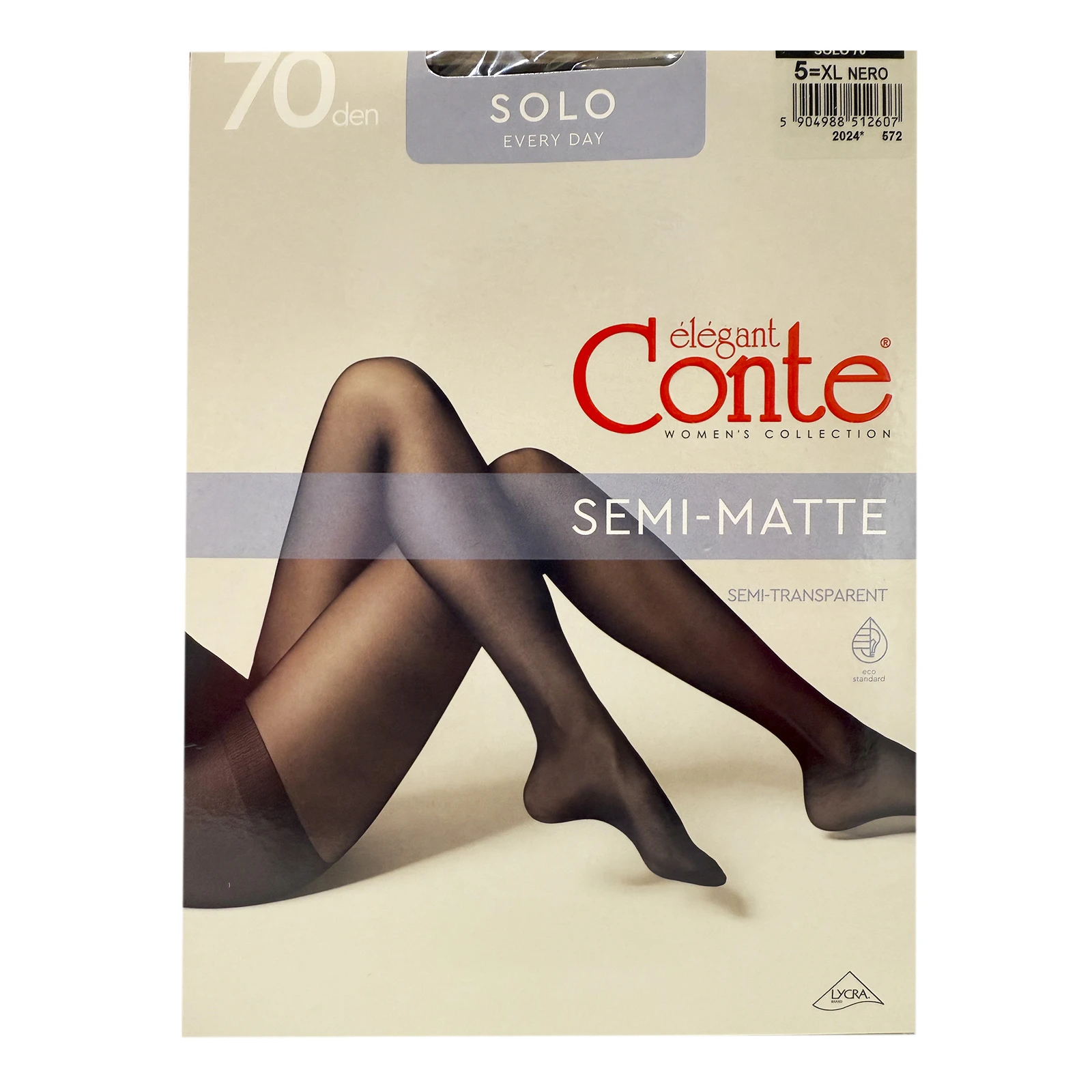 Колготки жіночі Conte elegant Solo 70den 5 nero Фото №:1