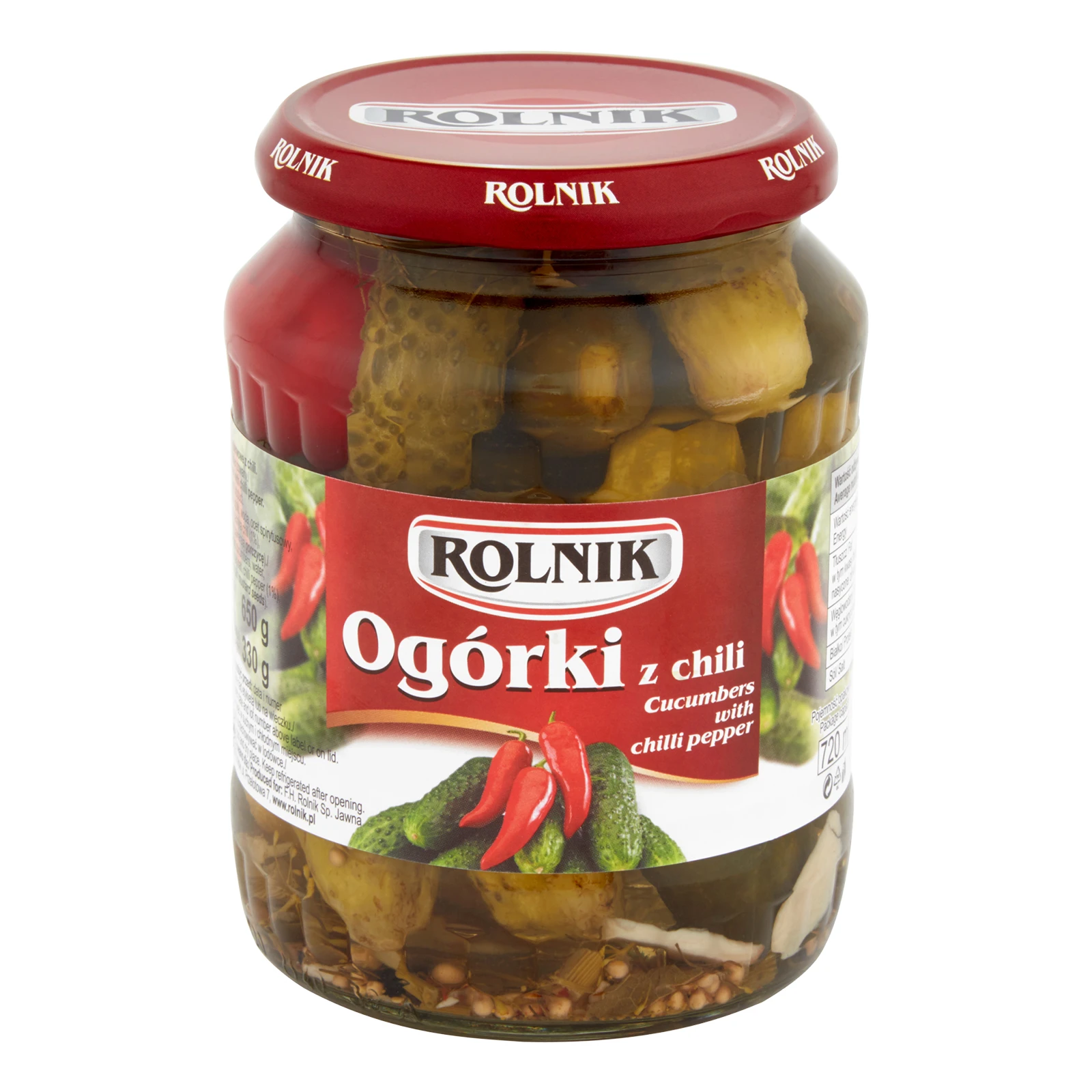 Огірки Rolnik з чилі мариновані 650г Фото №:1