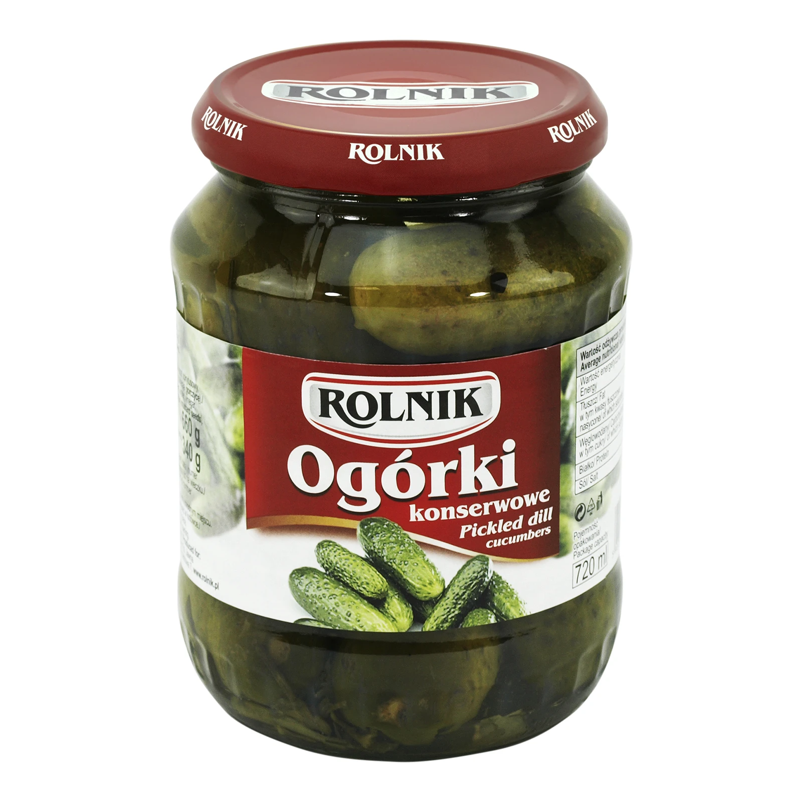 Огірки Rolnik з кропом мариновані 650г Фото №:1