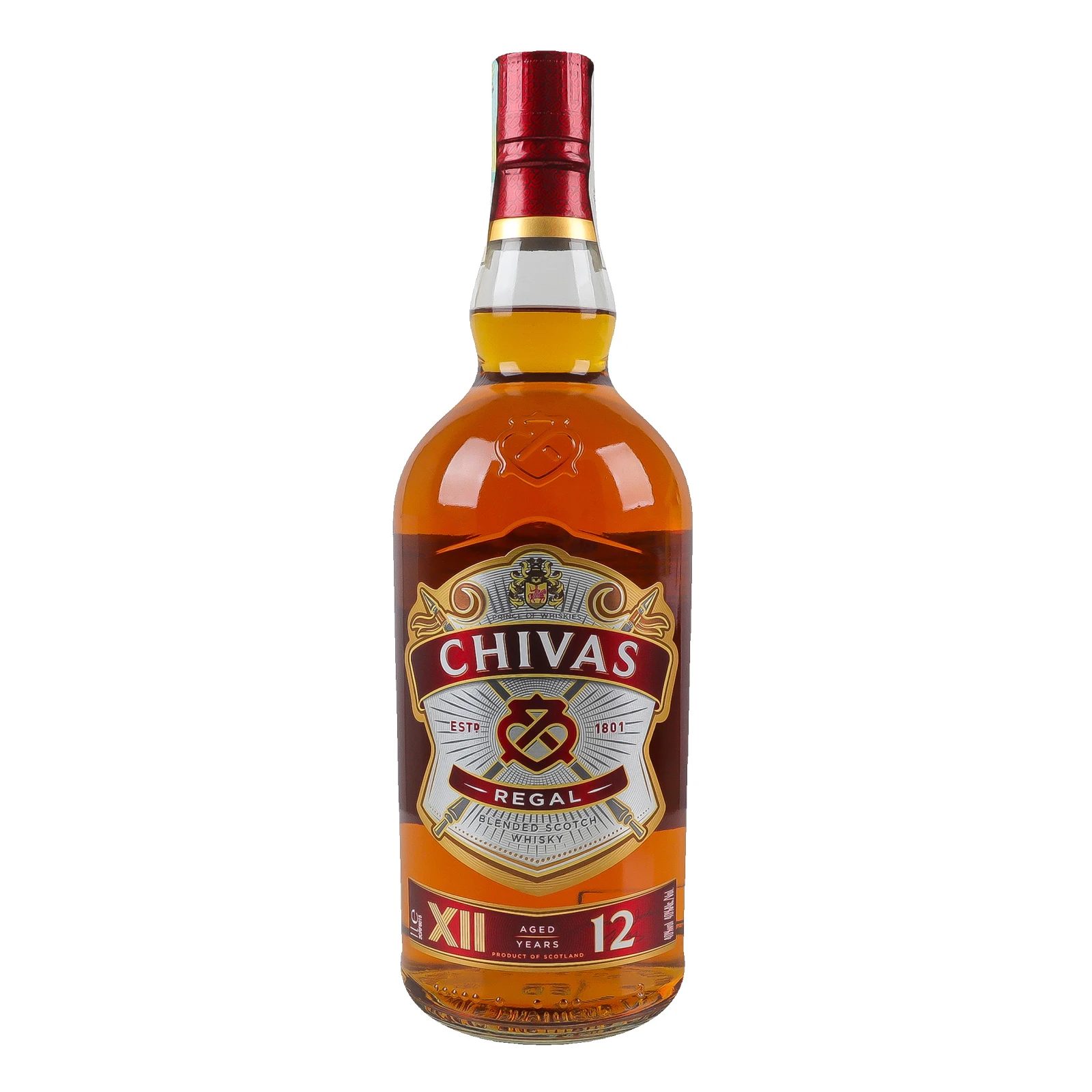Віскі Chivas Regal 12YO шотландське купажоване 40% 1л