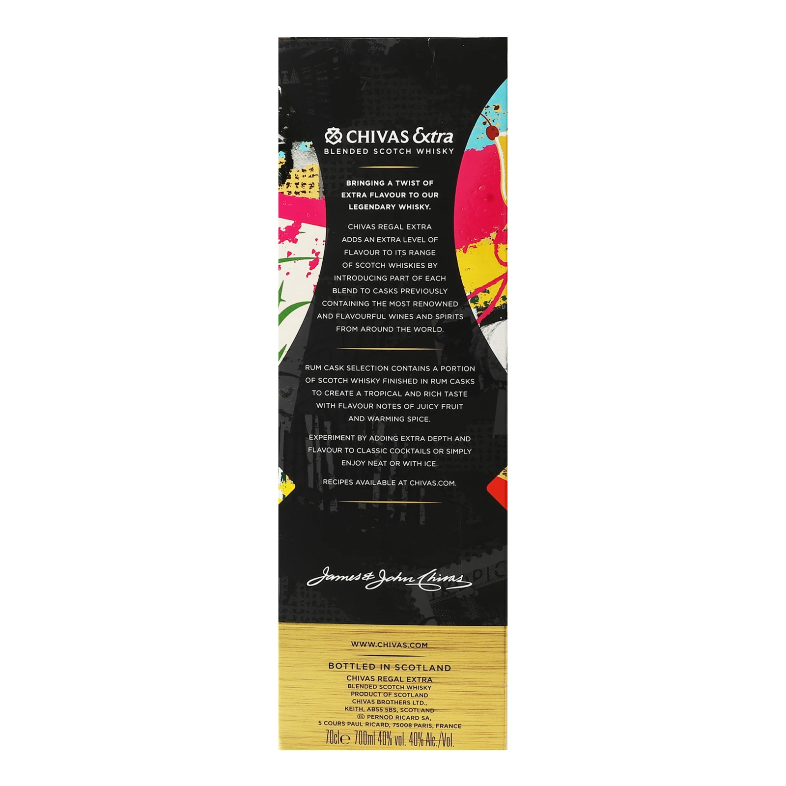 Віскі Chivas Regal Extra Rum cask selection шотландське купажоване 40% 0.7л фото 2
