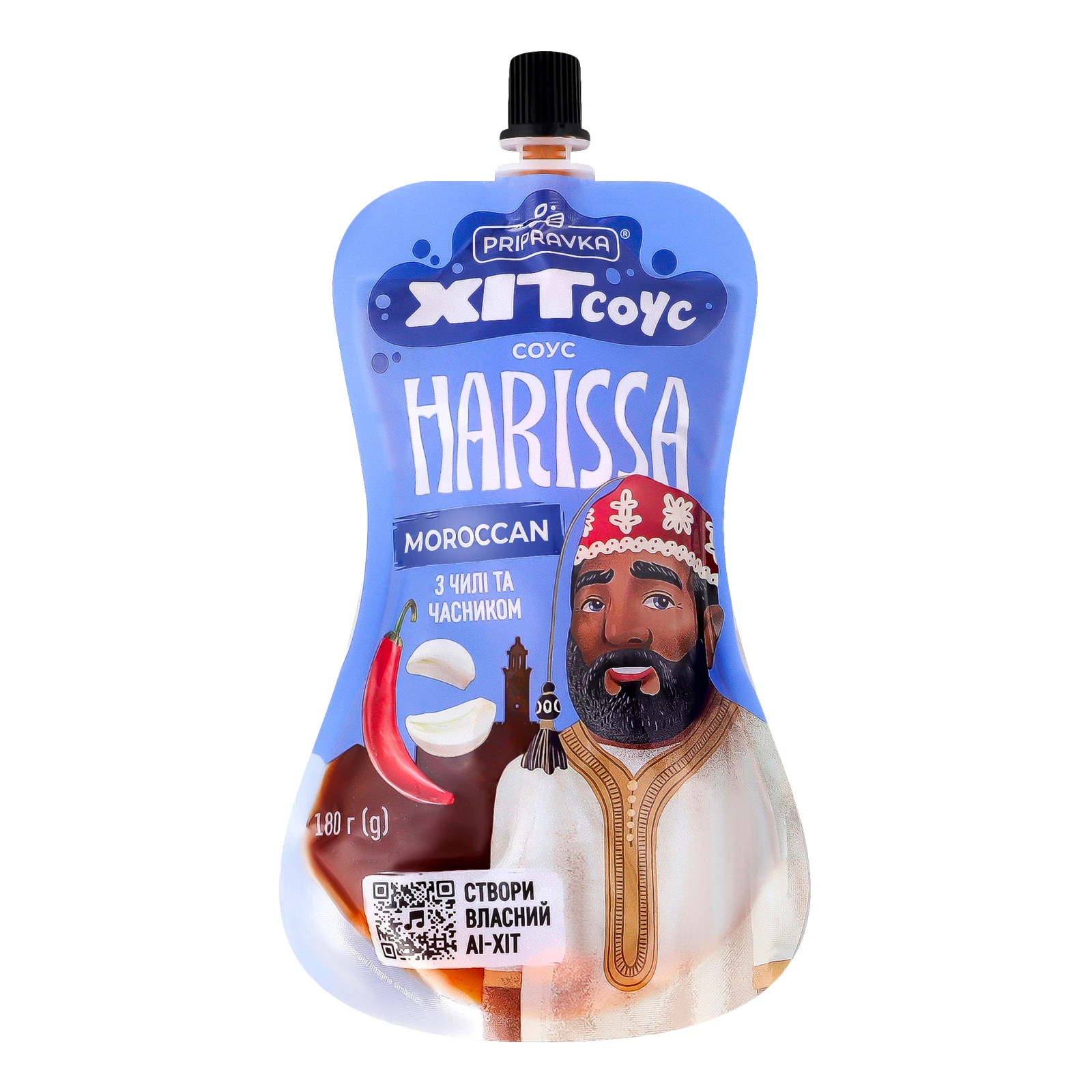 Соус Pripravka Хіт соус Moroccan Harissa з чилі та часником 180г