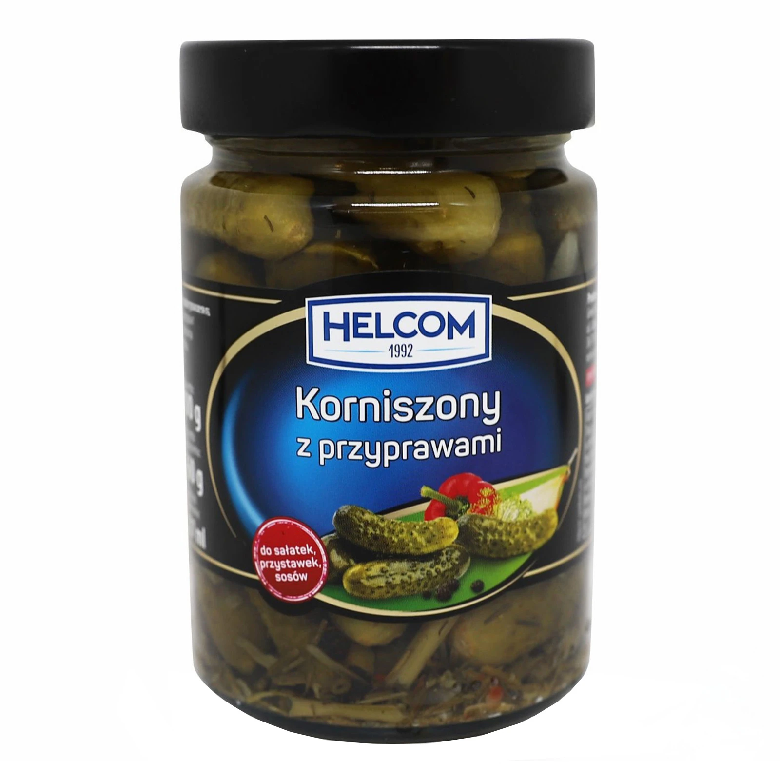Конс Helcom 300г огірки-корнішони з приправами ск/б Фото №:1