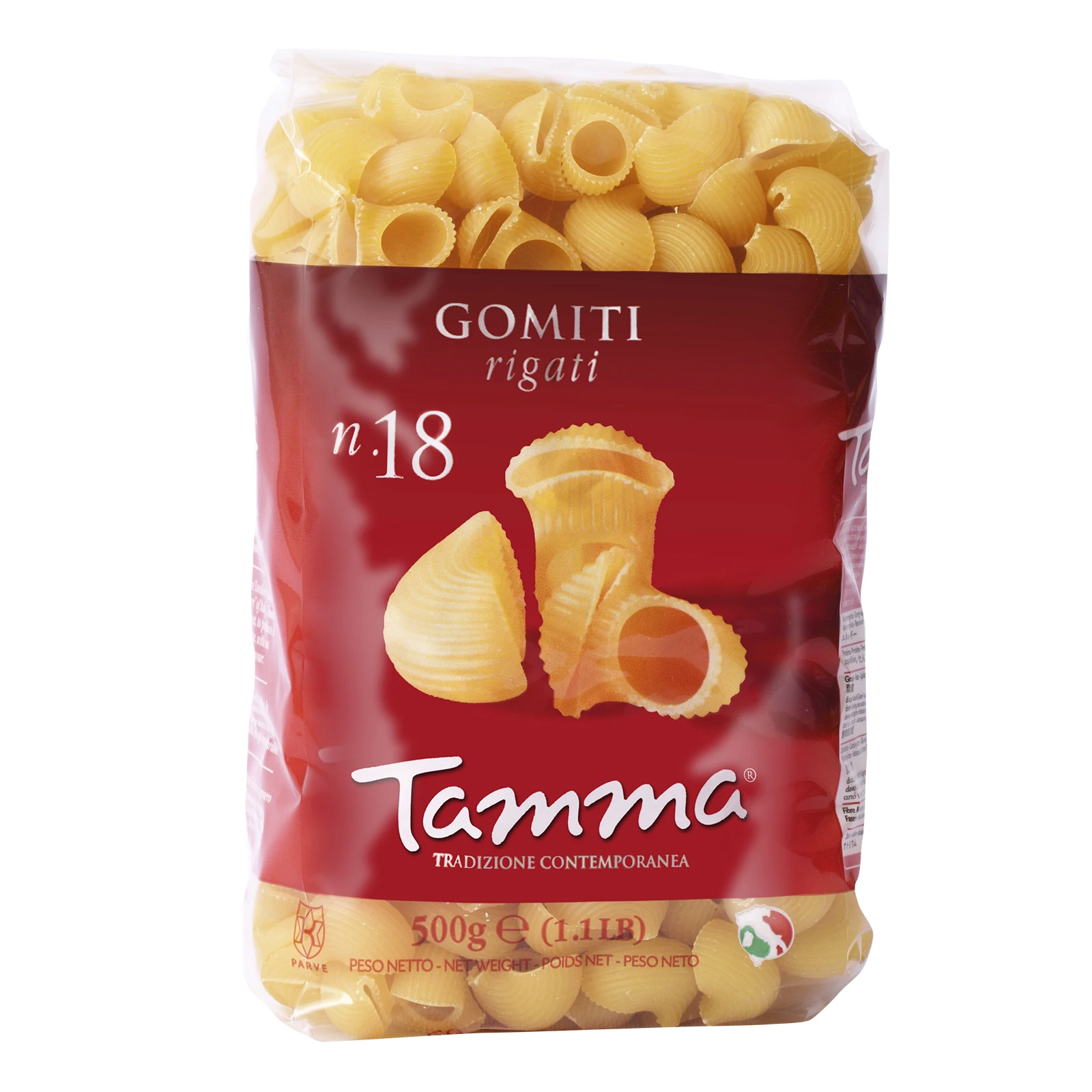 Макаронні вироби Tamma Gomiti rigati N18  500г Фото №:1