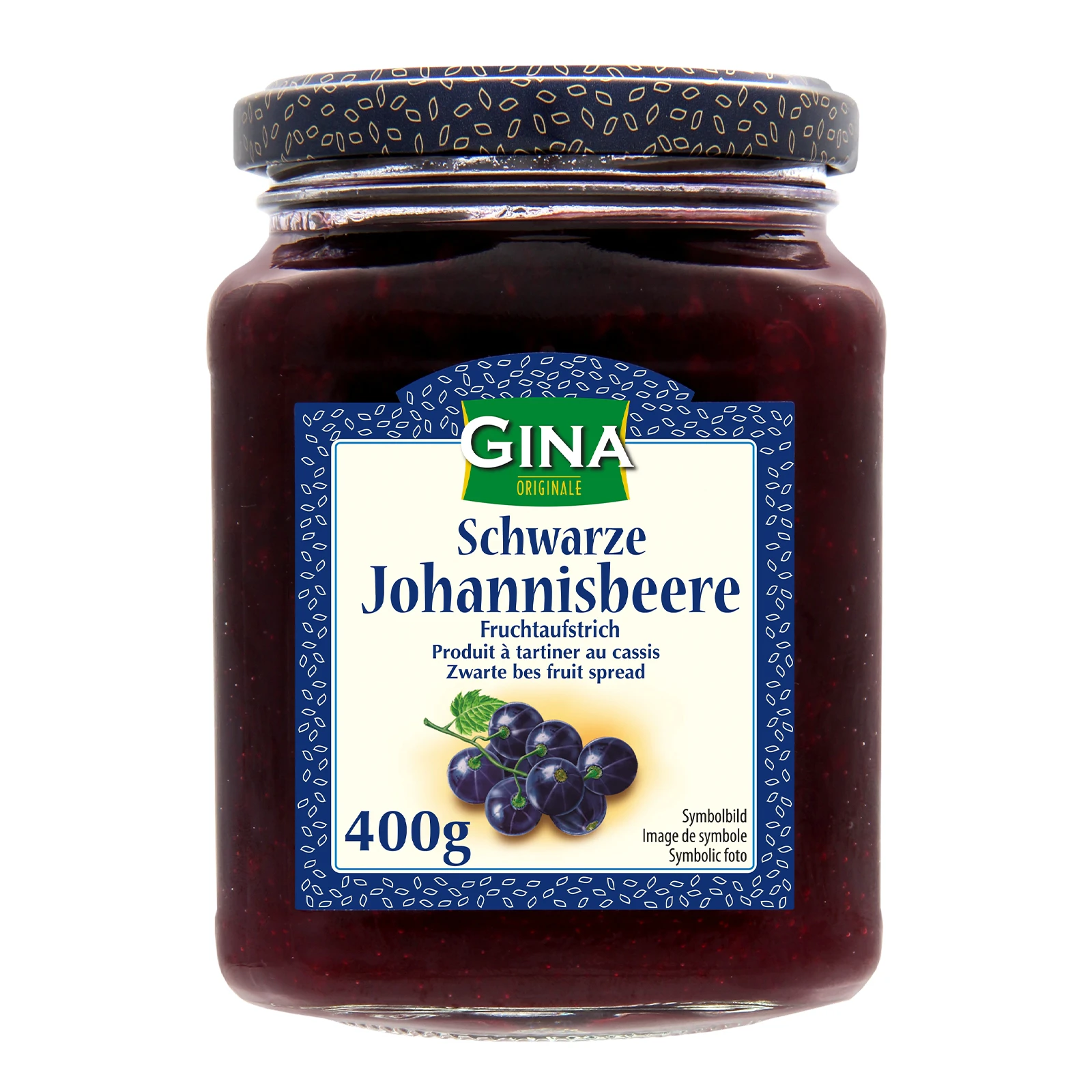 Джем Gina з чорної смородини 400г Фото №:1