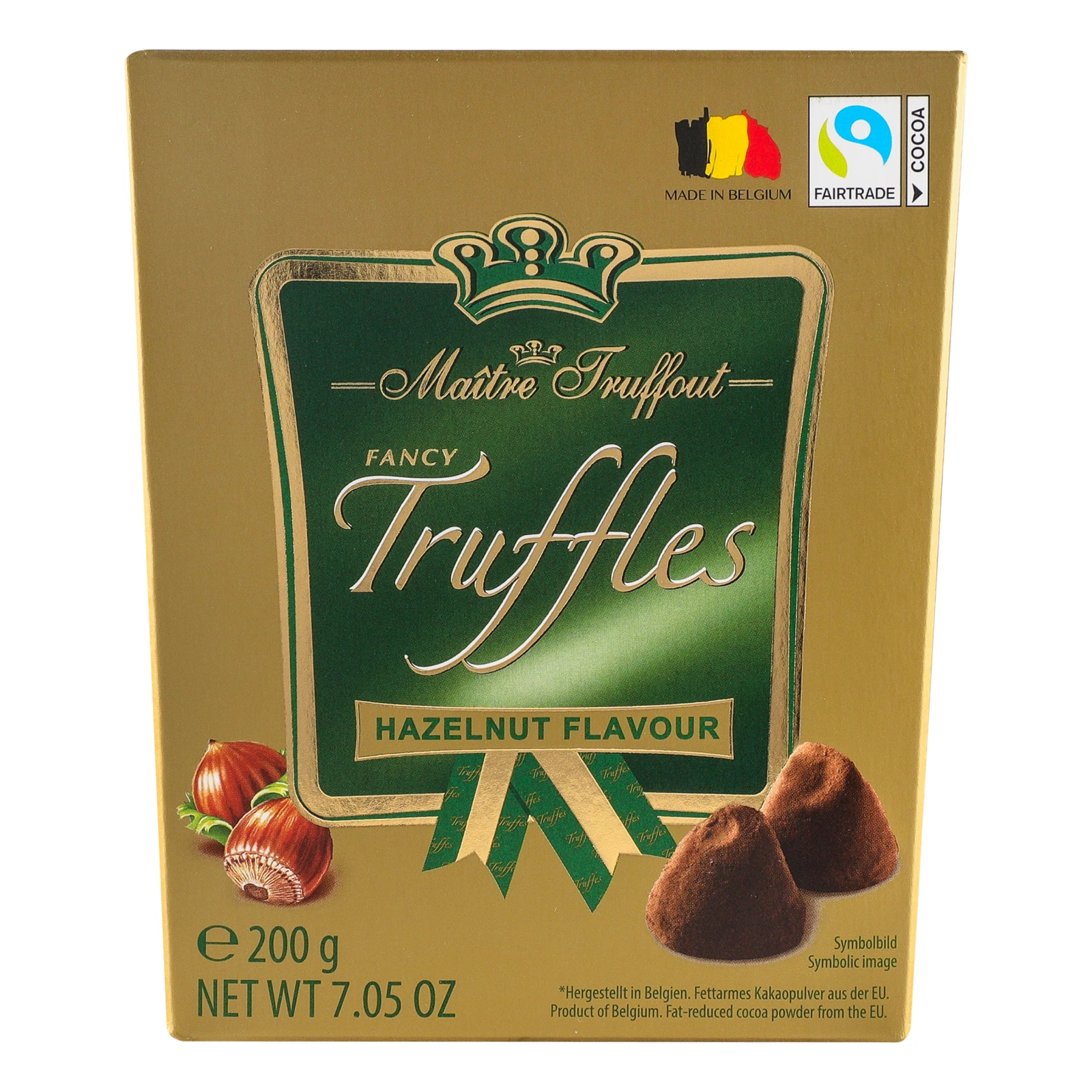 Цукерки Maitre Truffout трюфелі з фундуком 200г Фото №:1