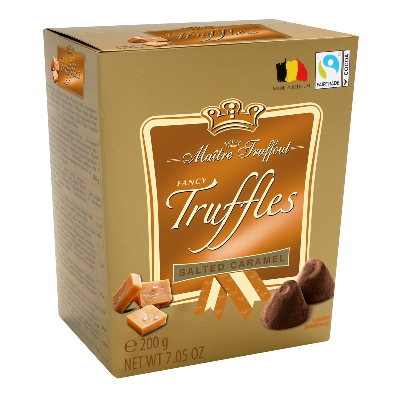 Цукерки Maitre Truffout трюфелі з солоної карамеллю 200г Фото №:1