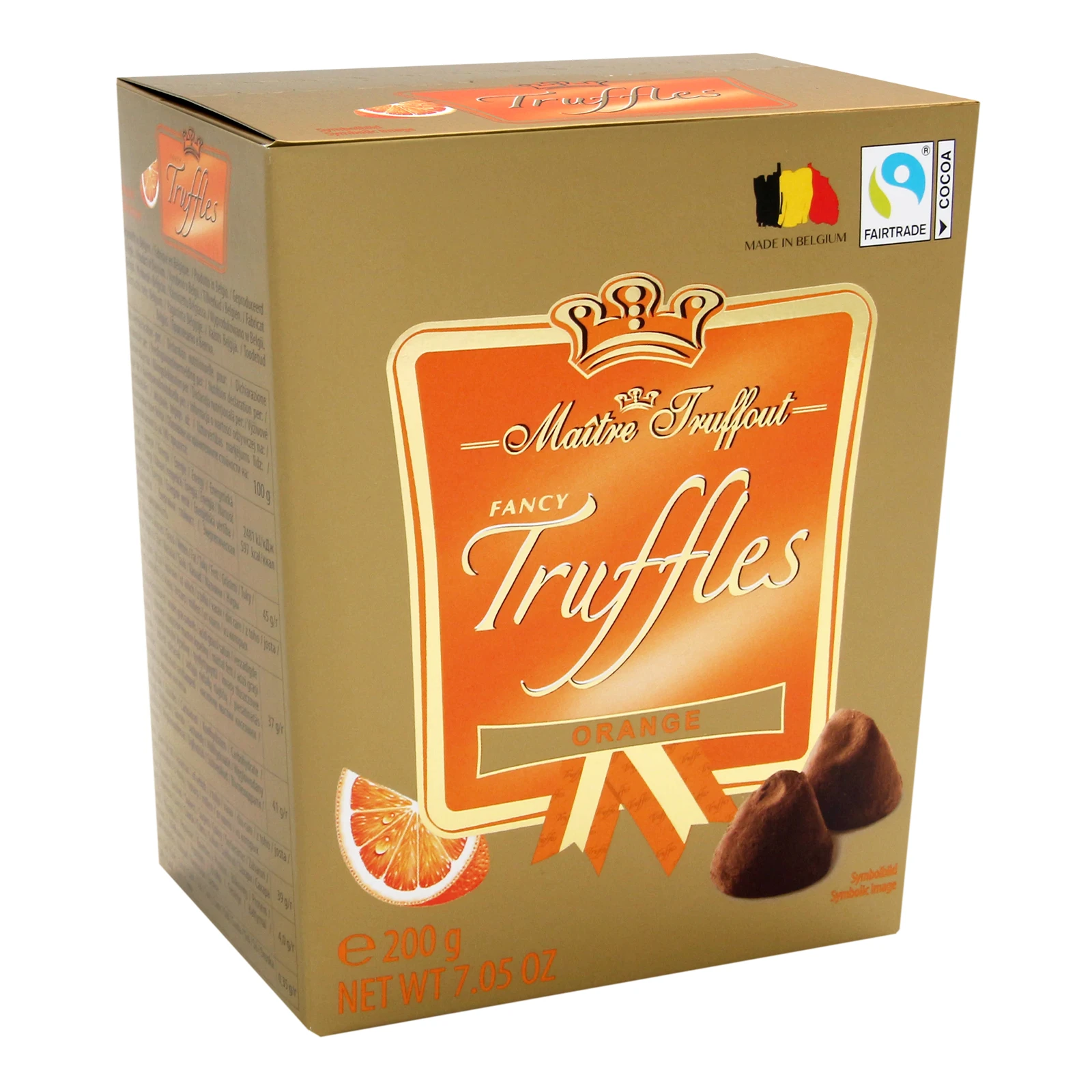 Цукерки Maitre Truffout трюфелі з апельсином 200г