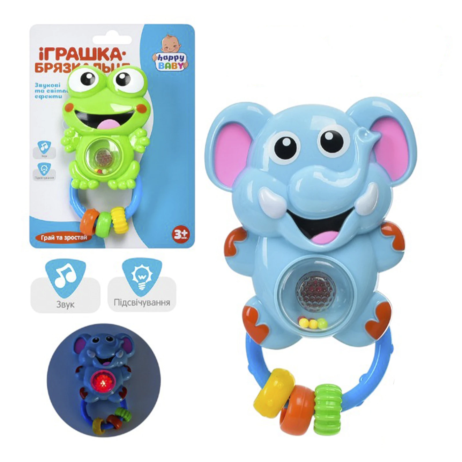 Брязкальце Limo Toy Тваринка HB 0018 AB в асортименті 2 види на вибір Фото №:1