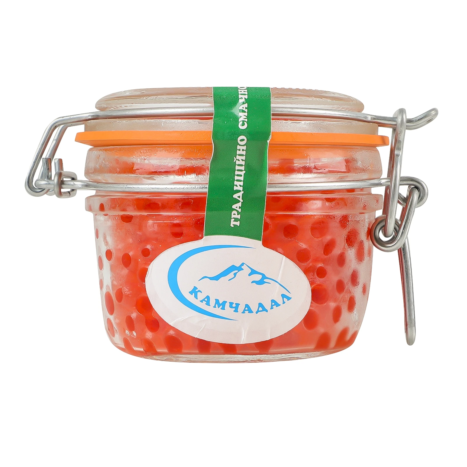 Ікра лососева Камчадал зерниста солена перший сорт 160г Фото №:1