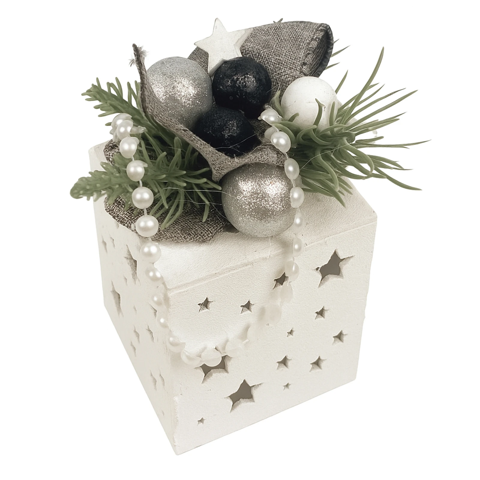 Підвіска Dashuri новорічна декоративна Подарунок у білому Фото №:1