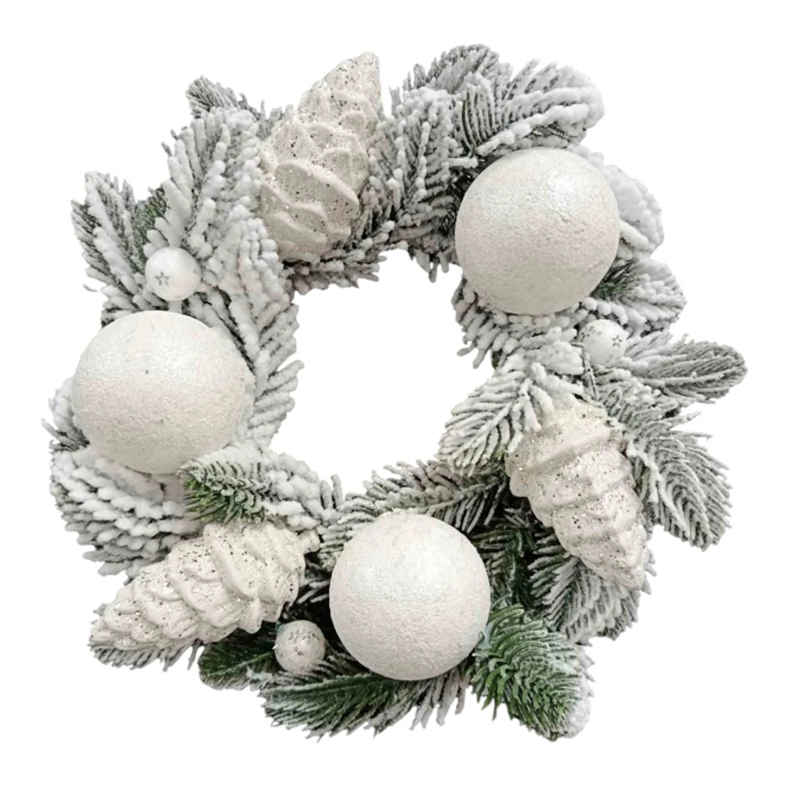 Підсвічник Dashuri новорічний круглий 23см перламутр Фото №:1