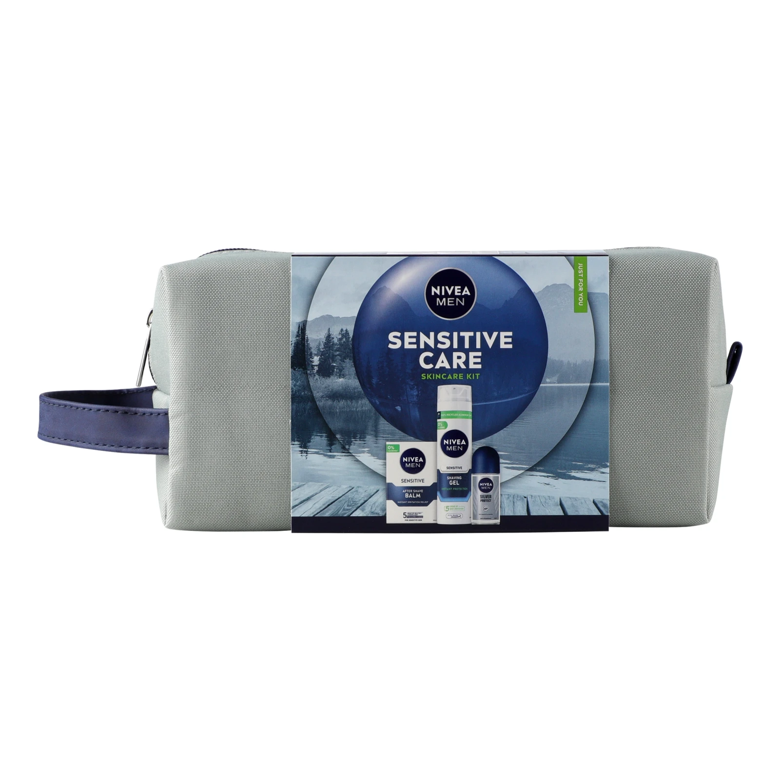 Набір Nivea Men Sensitive care Бальзам після гоління 100мл + Гель для гоління 200мл + Антиперспірант 50мл + Косметичка Фото №:1