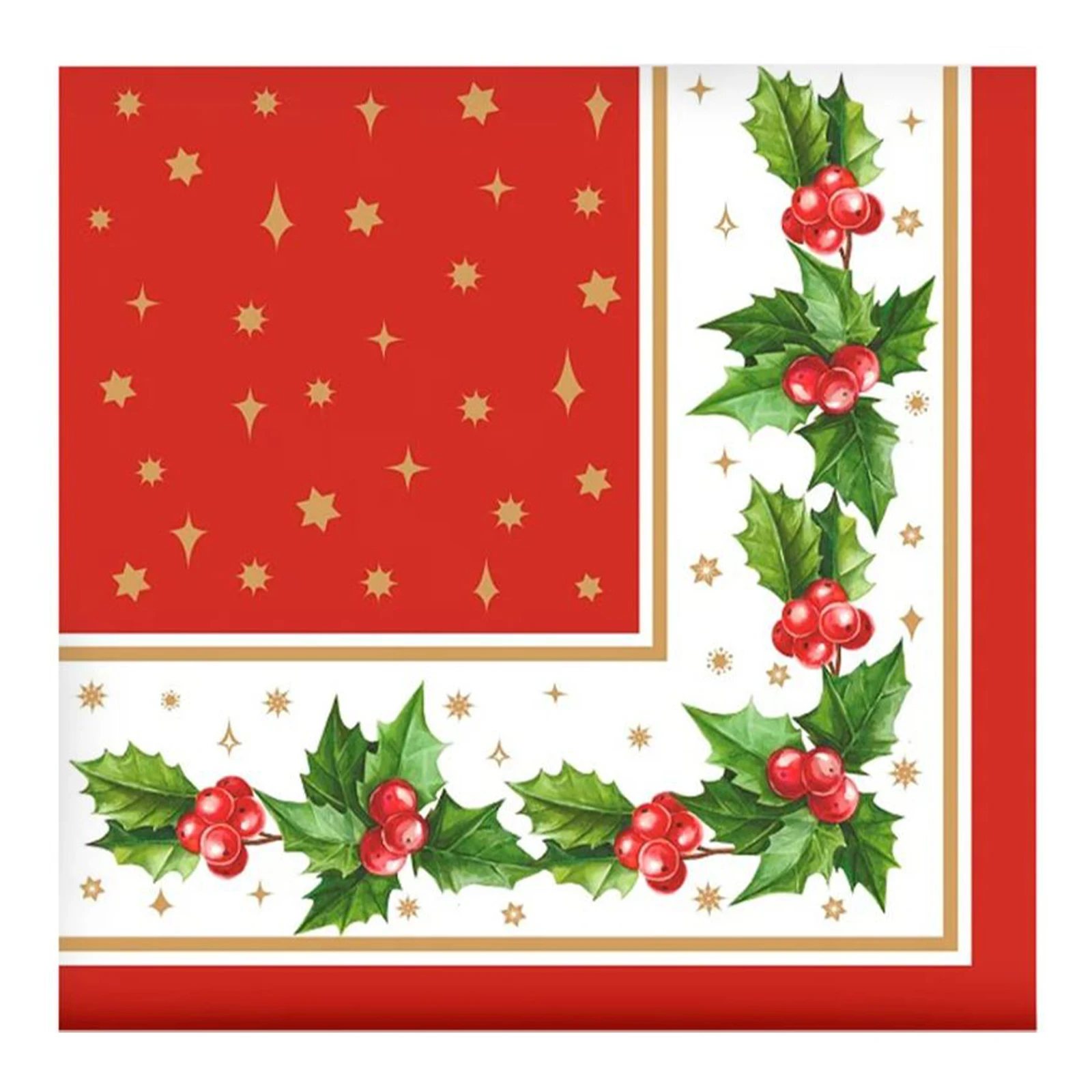 & Серветки паперові Silken новорічні Різдвяний орнамент 3333 3шарові 18шт Фото №:1