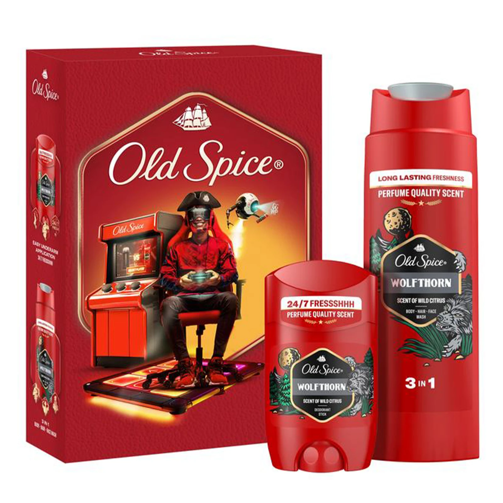 Набір Old Spice Wolfthorn Дезодорант-стік 50мл+Гель для душу 3в1 250мл Фото №:1