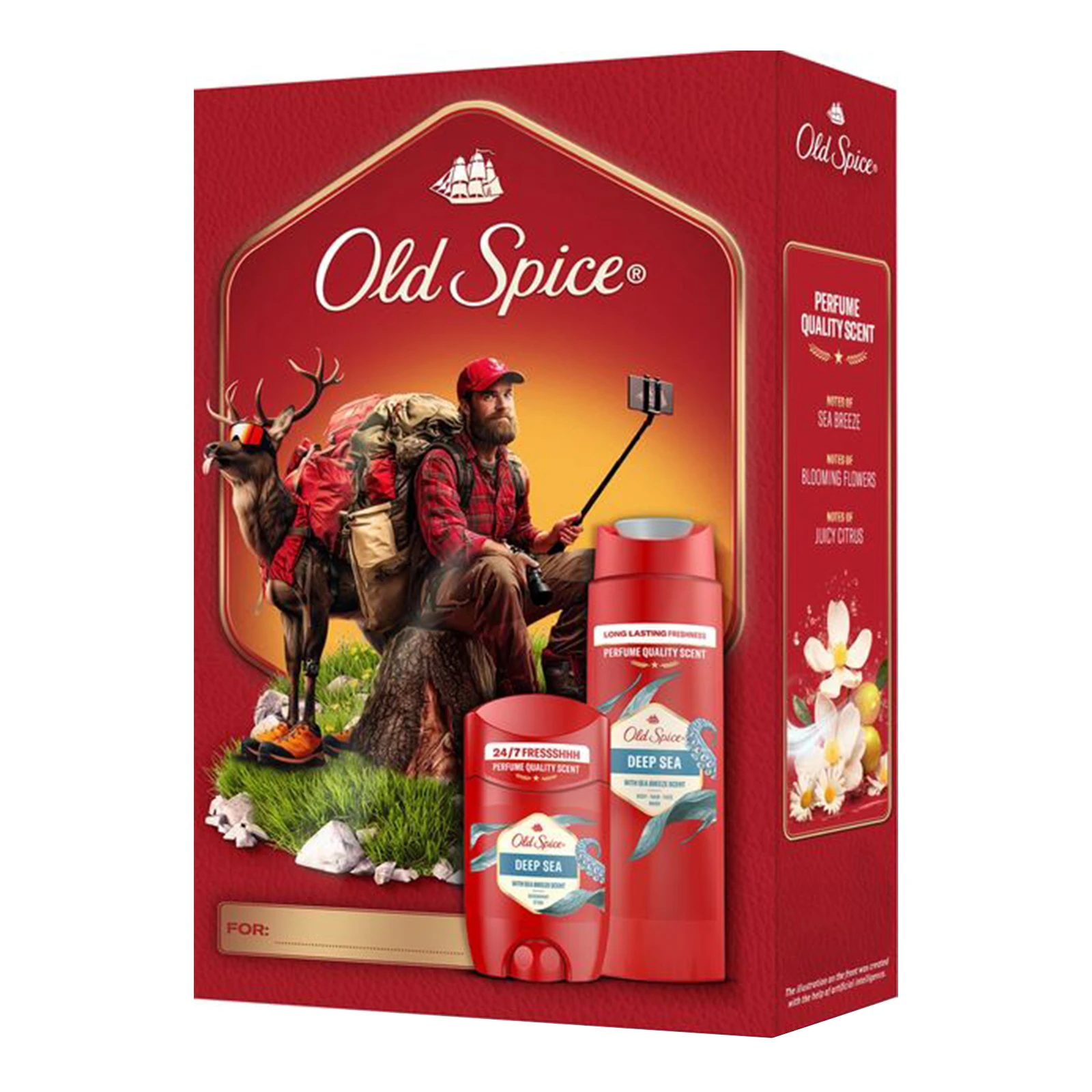 Набір Old Spice Deep Sea Дезодорант-стік 50мл+Гель для душу 3в1 250мл Фото №:2