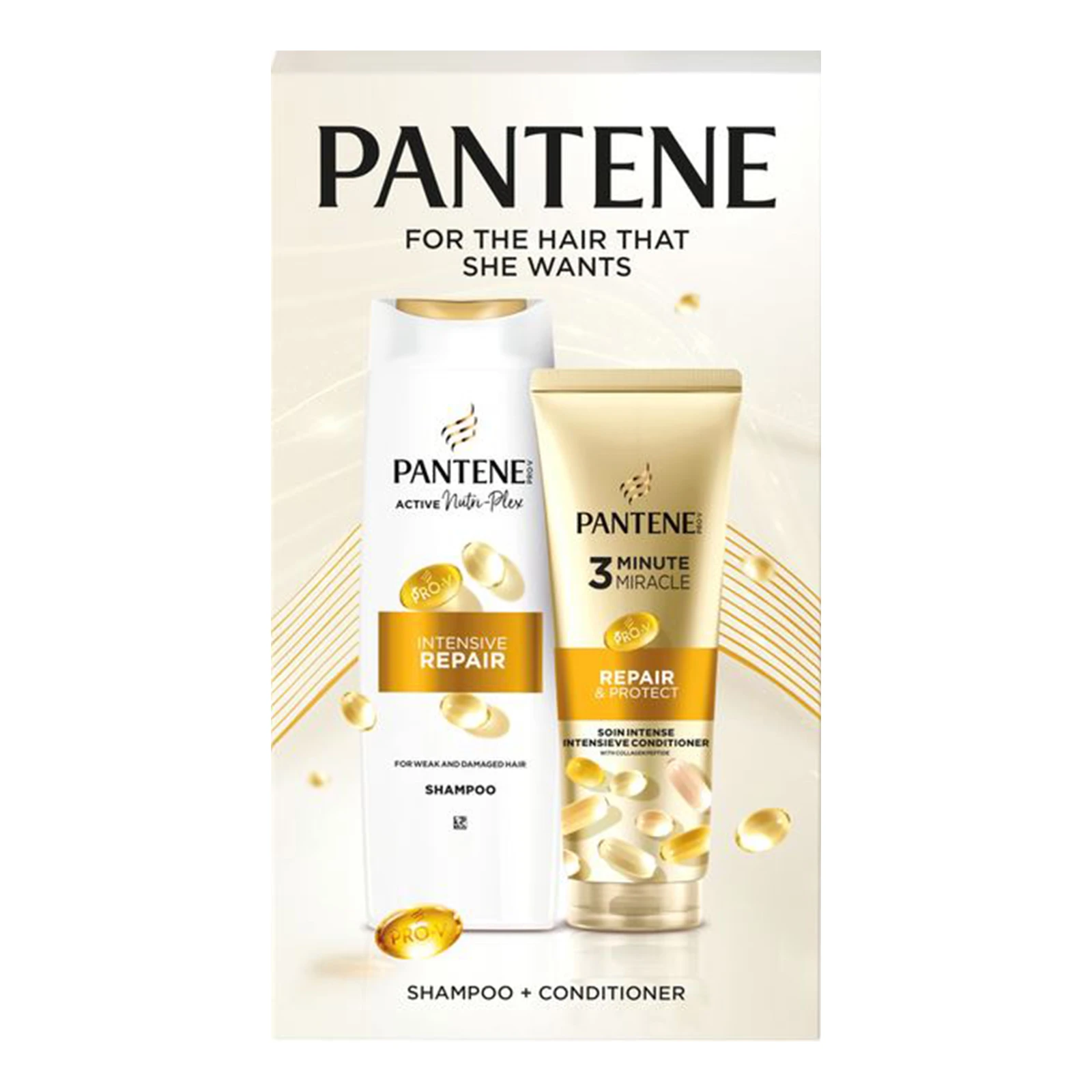 Набір Pantene по догляду за волоссям Інтенсивне Відновлення Шампунь400мл+Бальзам-ополіскувач 220мл Фото №:1