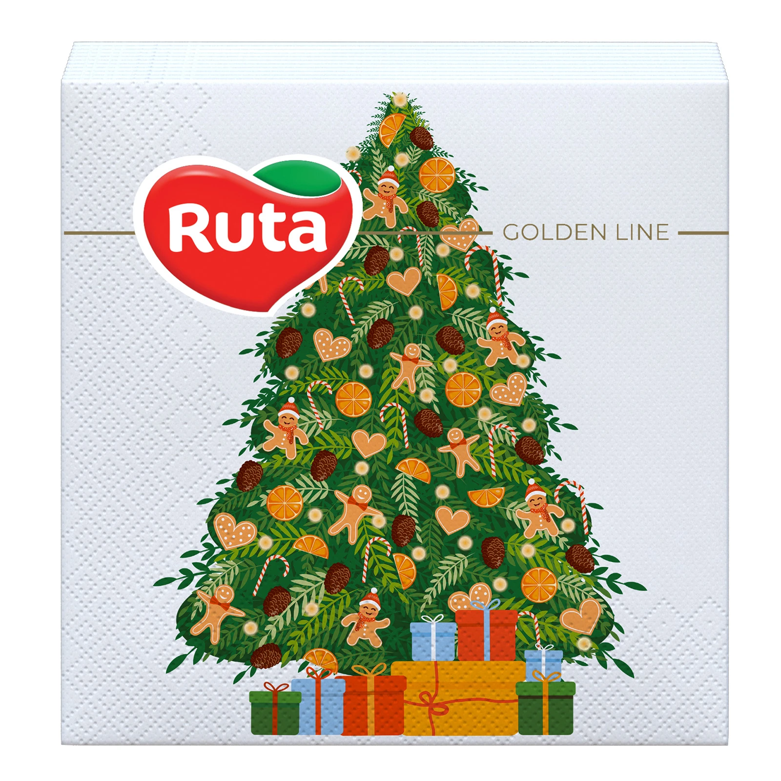 Серветки Рута паперові новорічні 20шт 2шарові Привітання Фото №:1