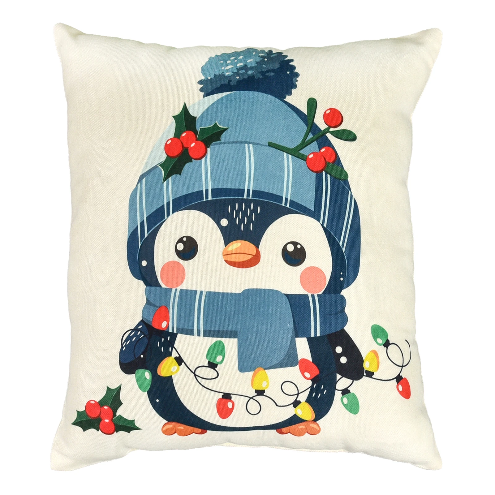 Подушка Strateg мікровелюр Різдвяні вогники 35*40см 61157 Фото №:1