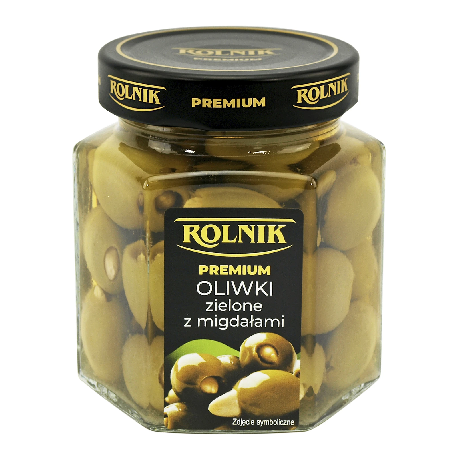 Оливки Rolnik фаршировані мигдалем 280г Фото №:1