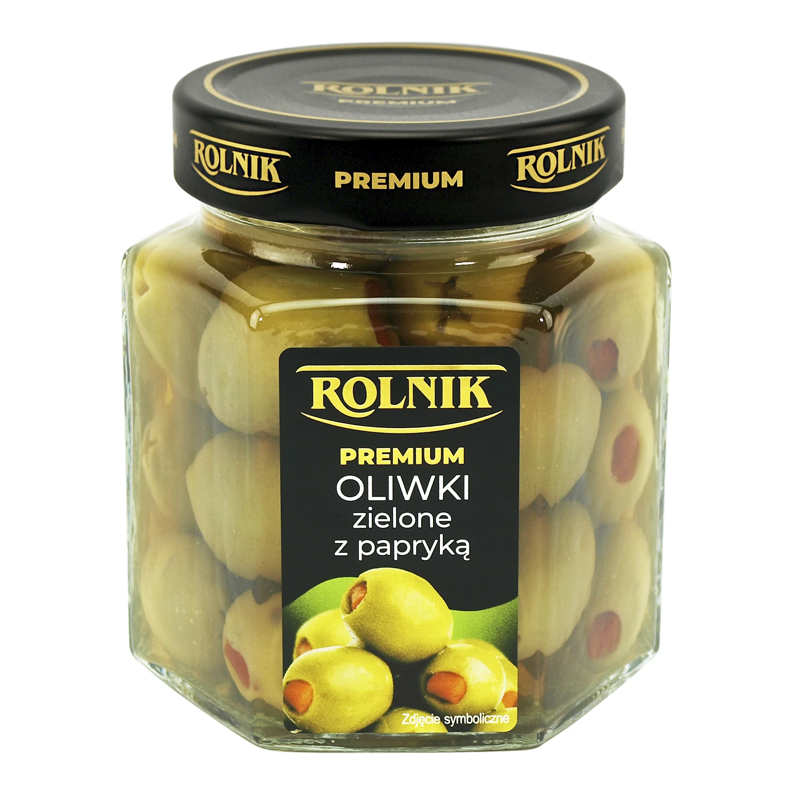 Оливки Rolnik фаршировані паприкою 280г Фото №:1