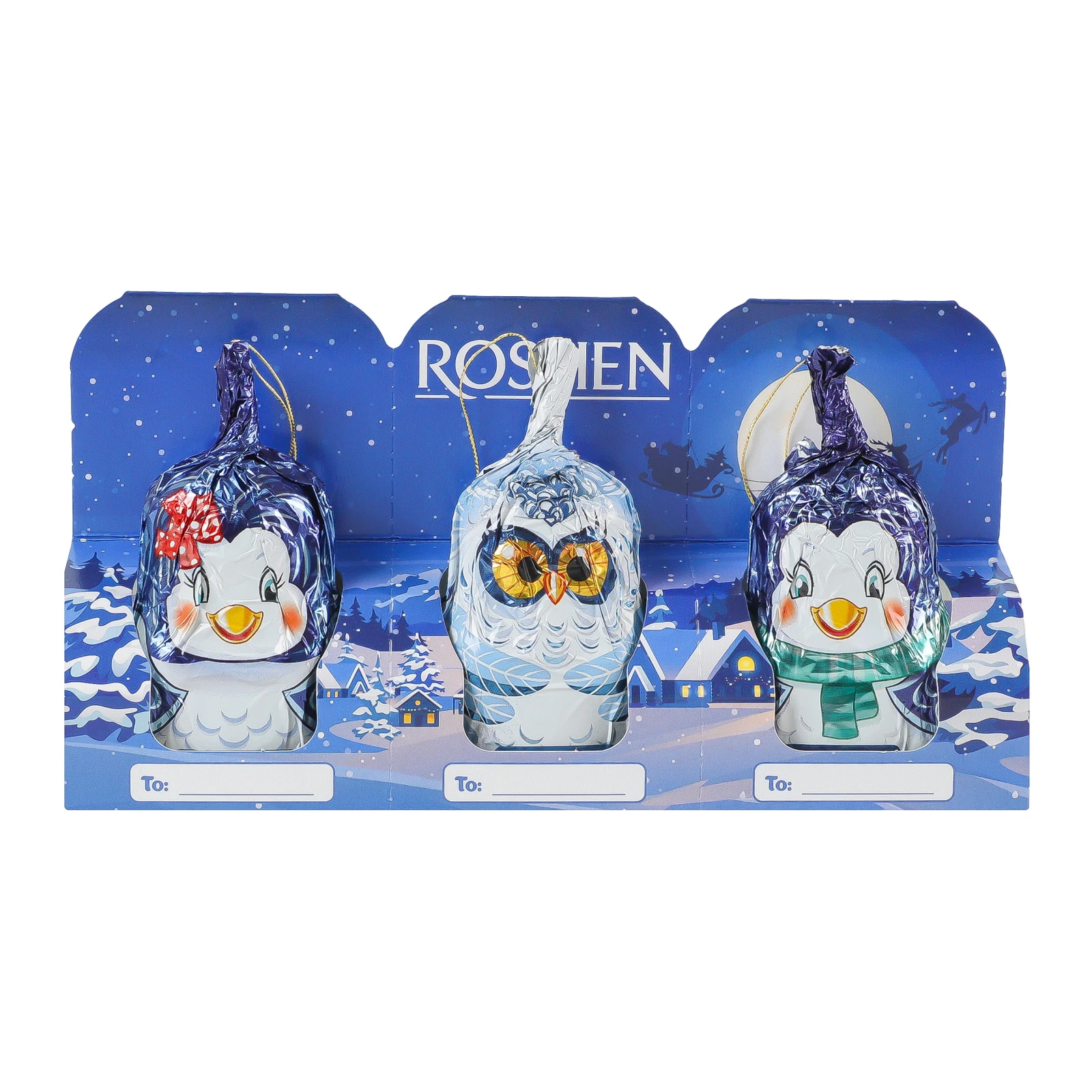 Фігурки шоколадні Roshen з молочного шоколаду Зимові друзі 3х20г Фото №:1