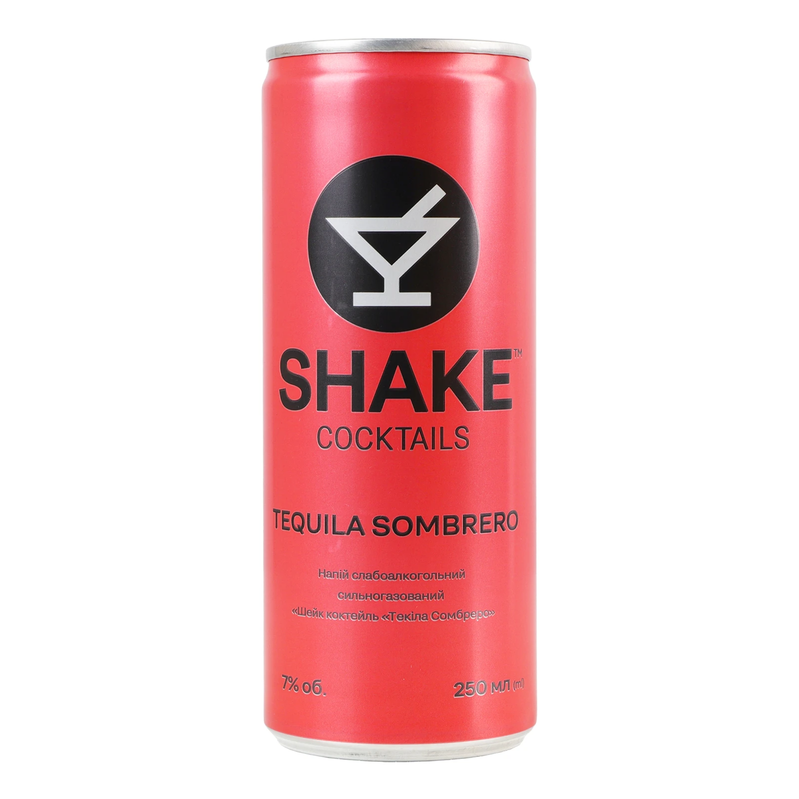 Напій слабоалкогольний Shake Cocktails сильногазований Текіла Самбреро 7% 0.25л