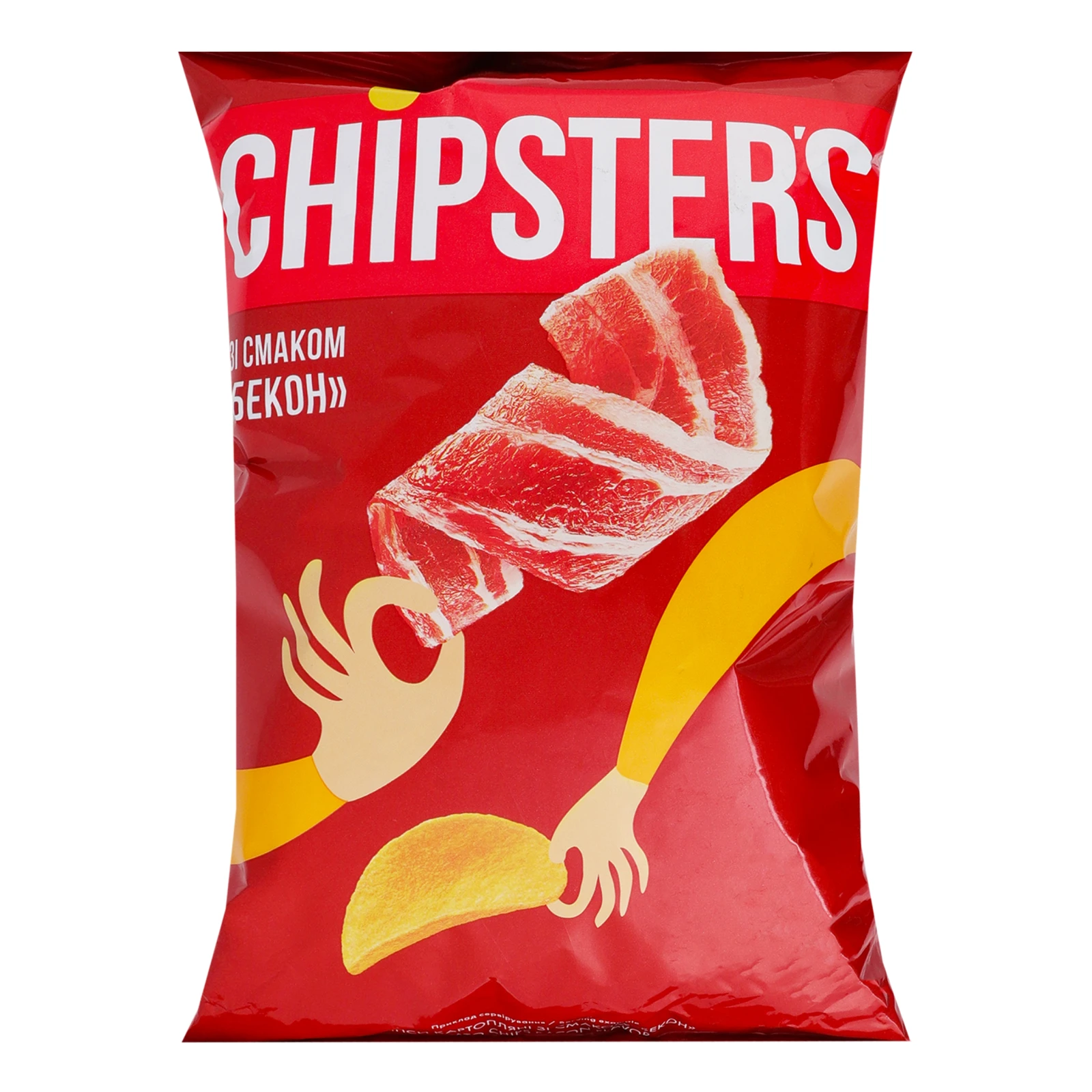 Чипси Chipster's картопляні зі смаком Бекон 100г Фото №:1